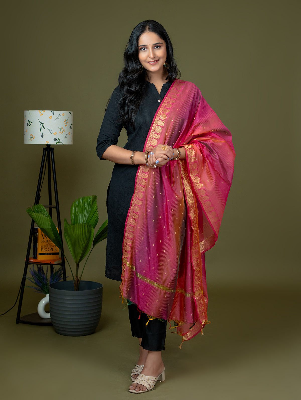 Ethnic Motif Net Dupatta