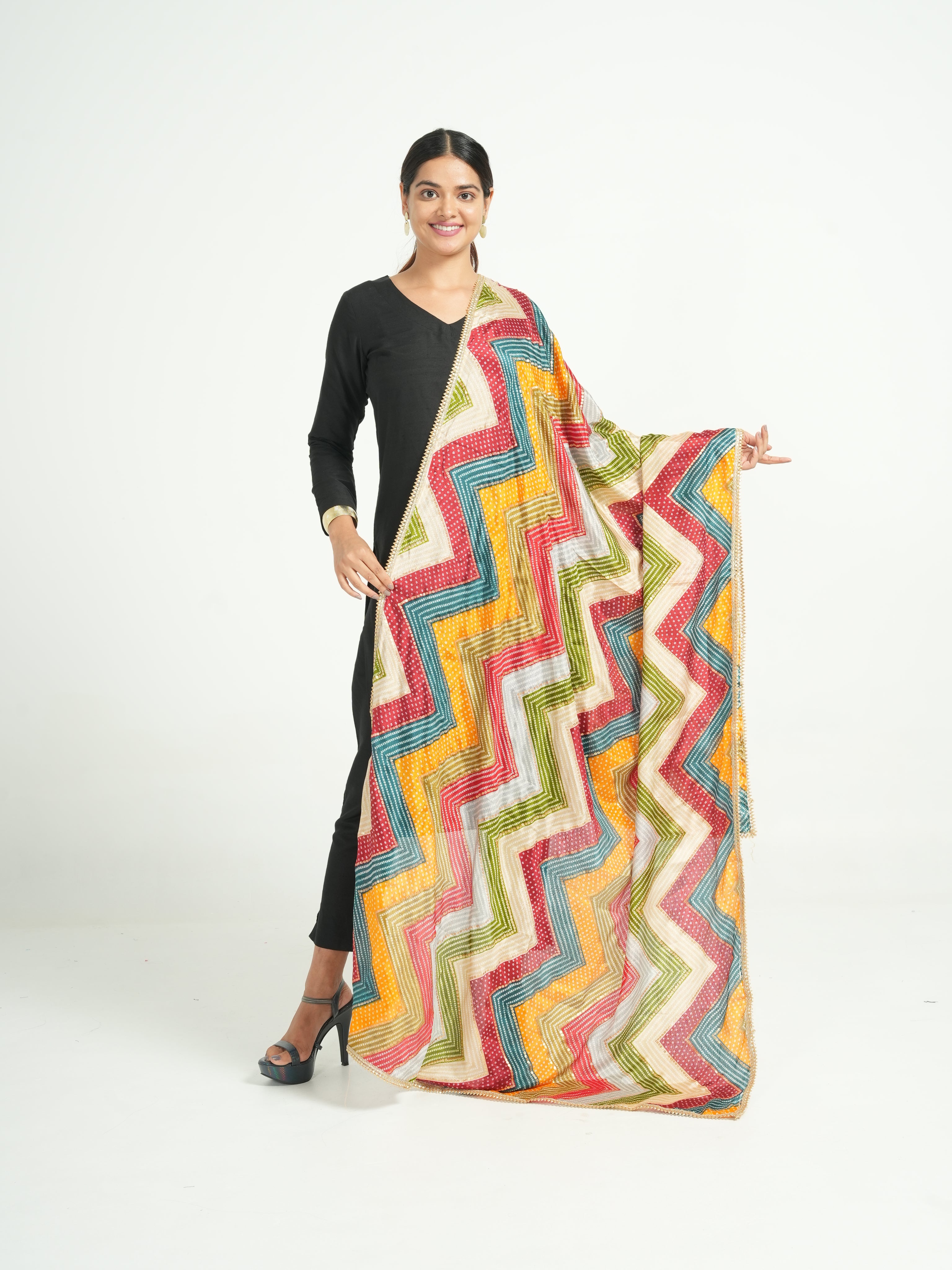 Art Silk Bandhini Dupatta