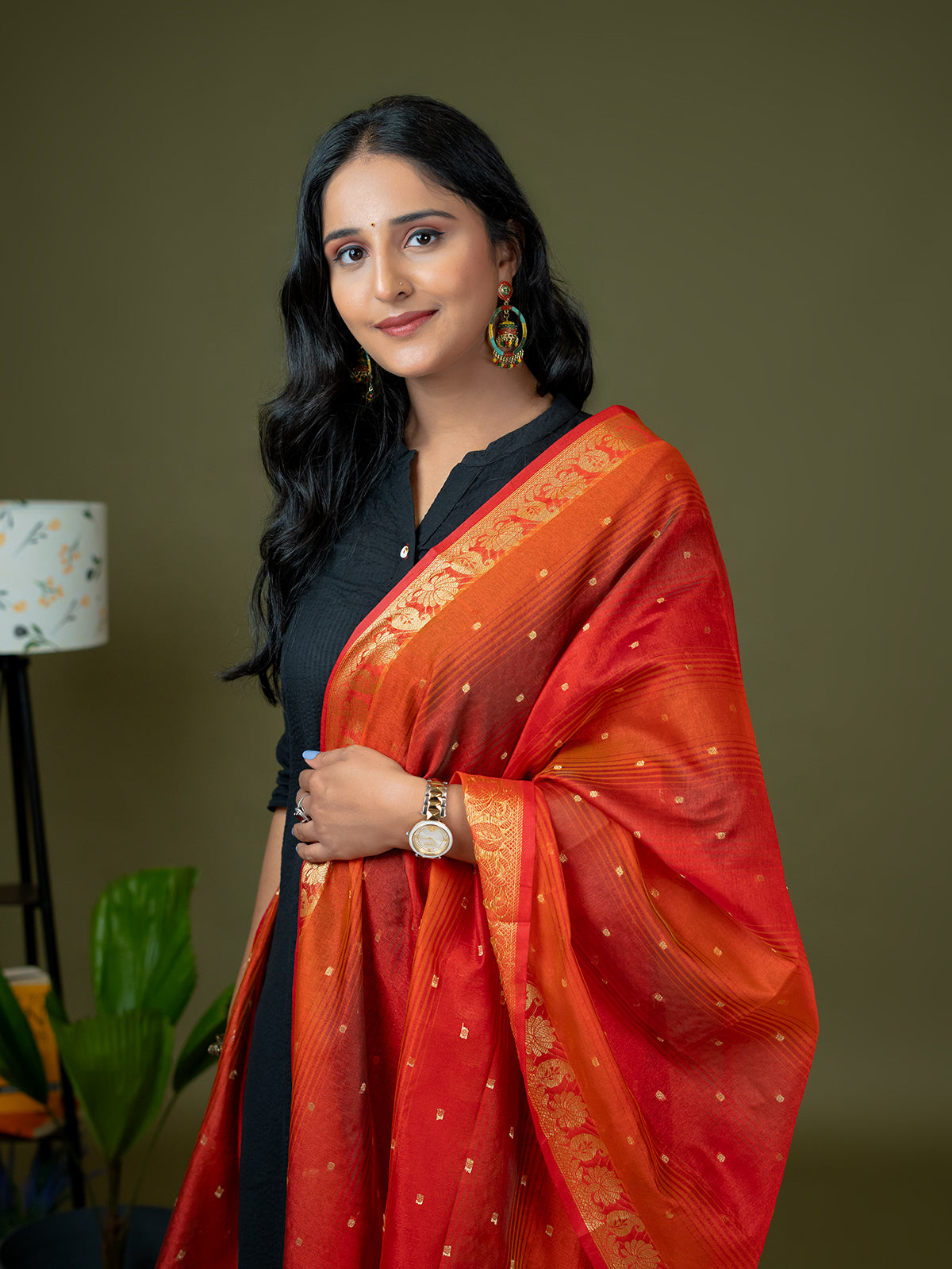 Ethnic Motif Net Dupatta