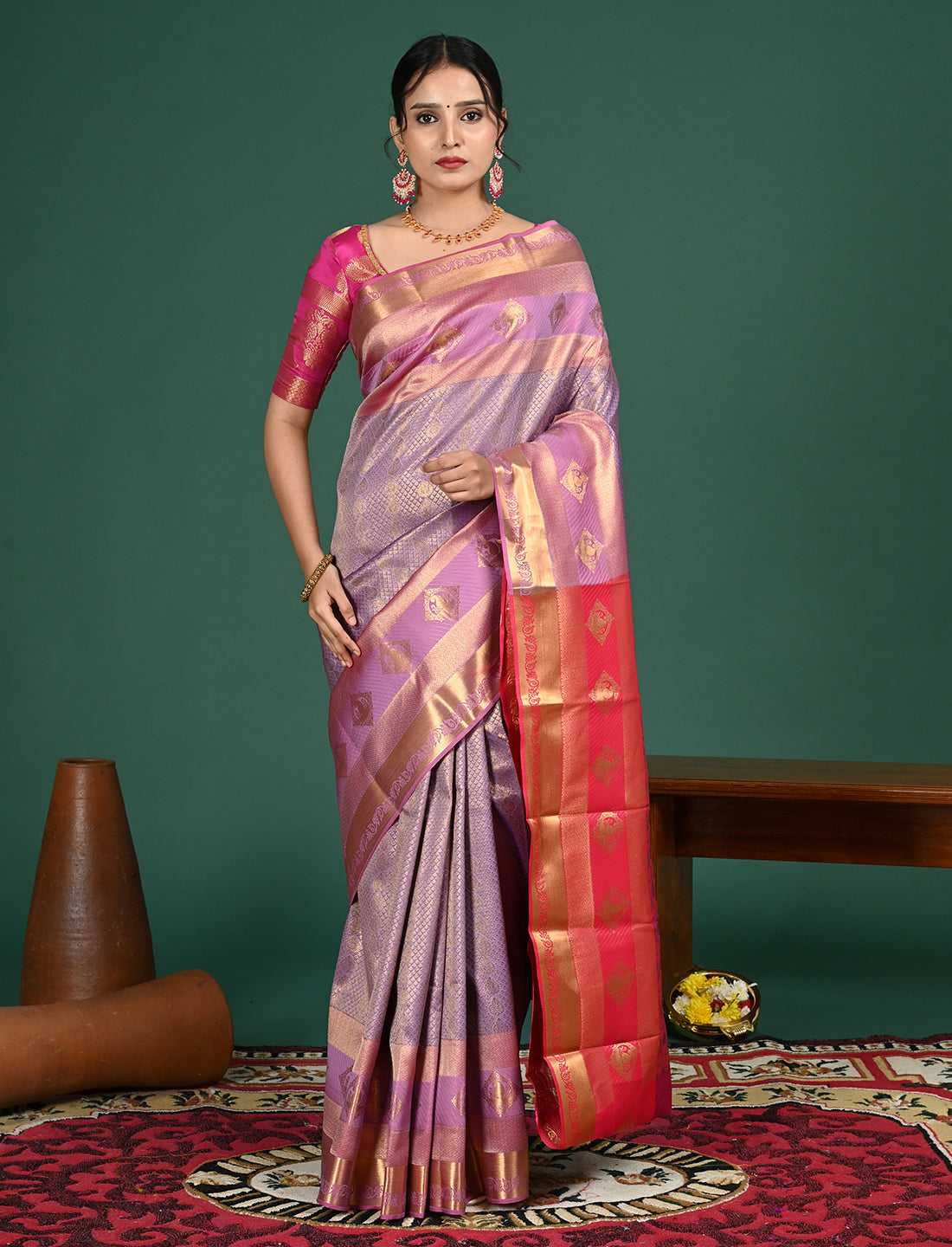 South Art Silk Geometric Saree