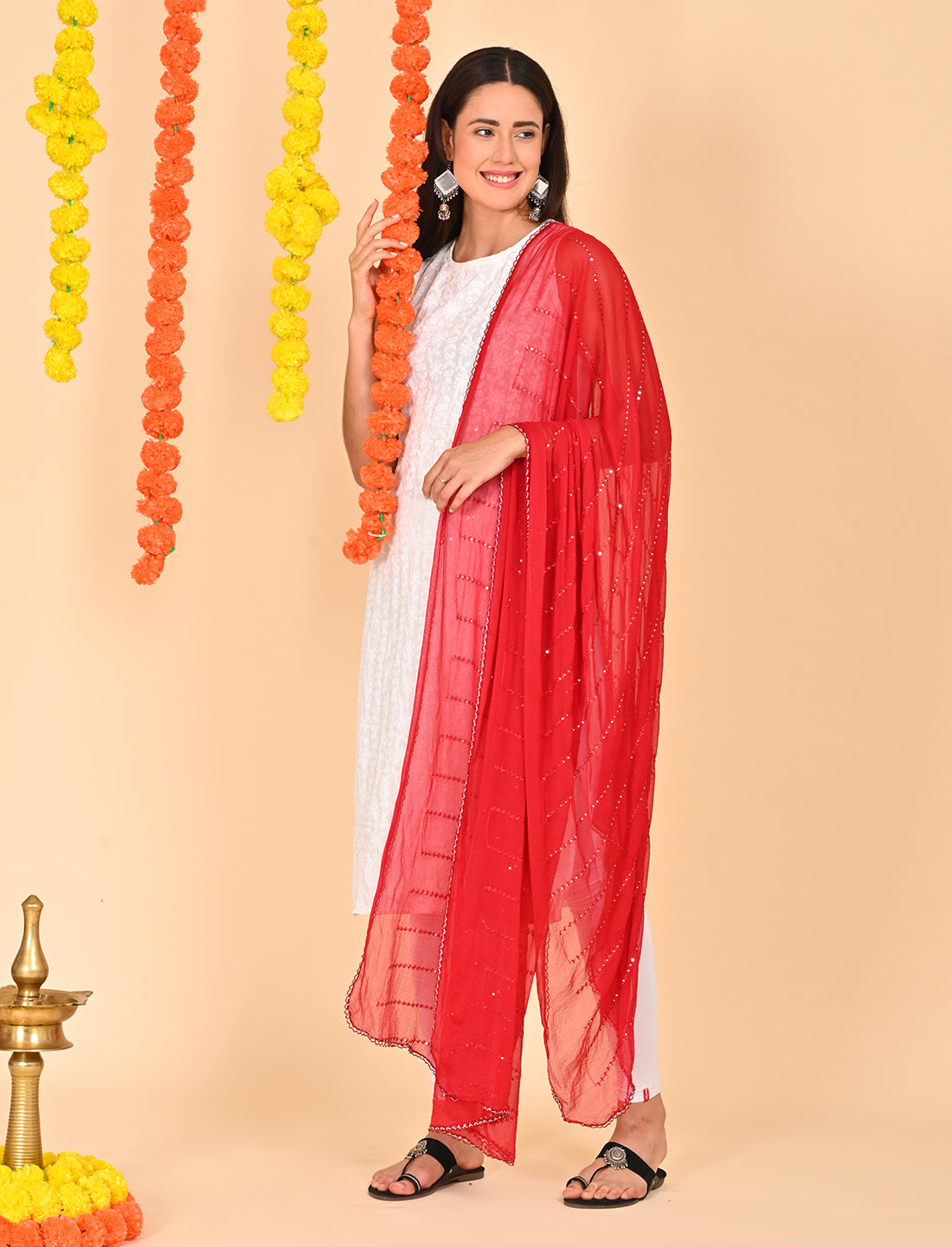Chiffon Stripe Dupatta