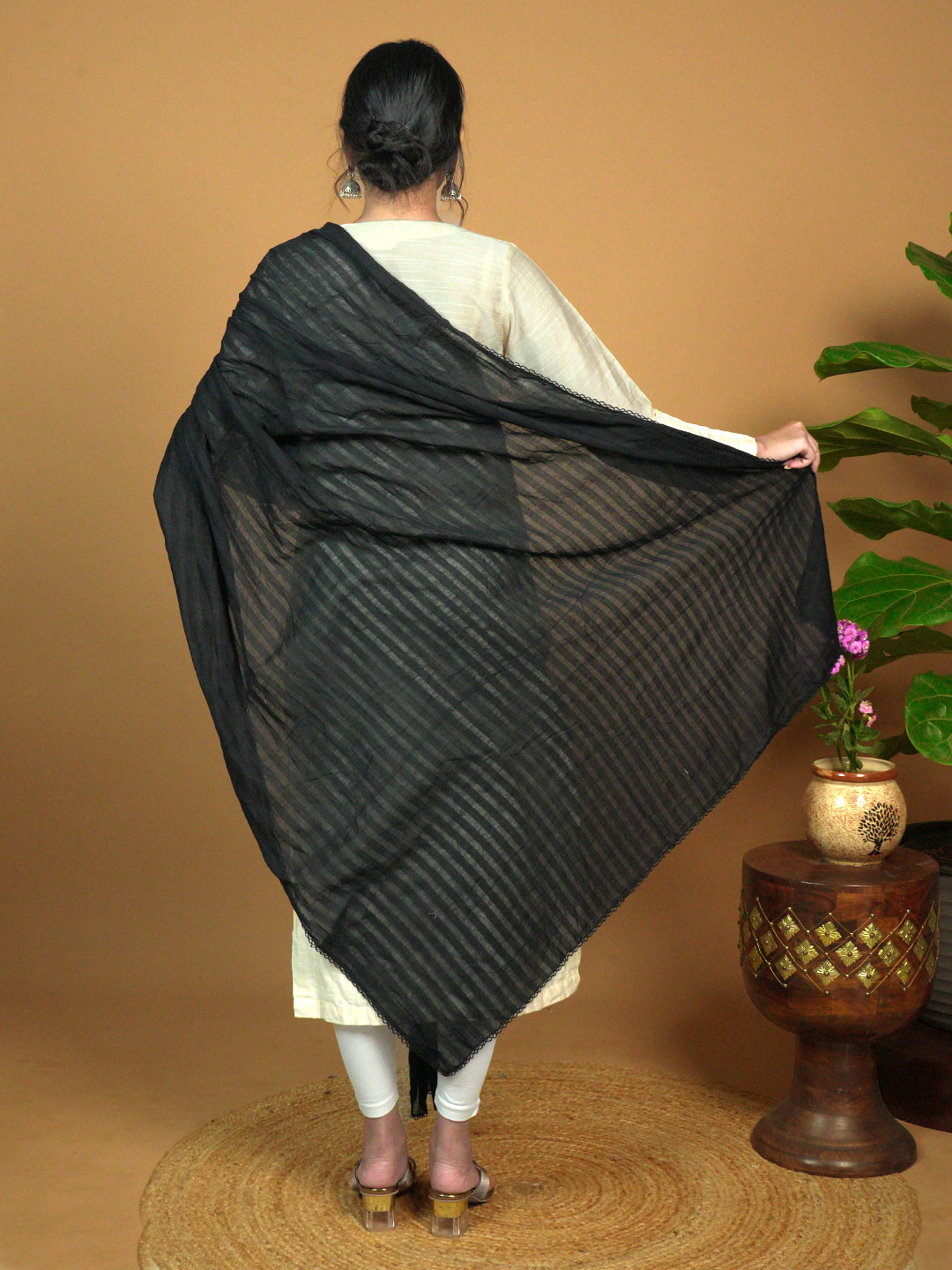Stripe Cotton Dupatta