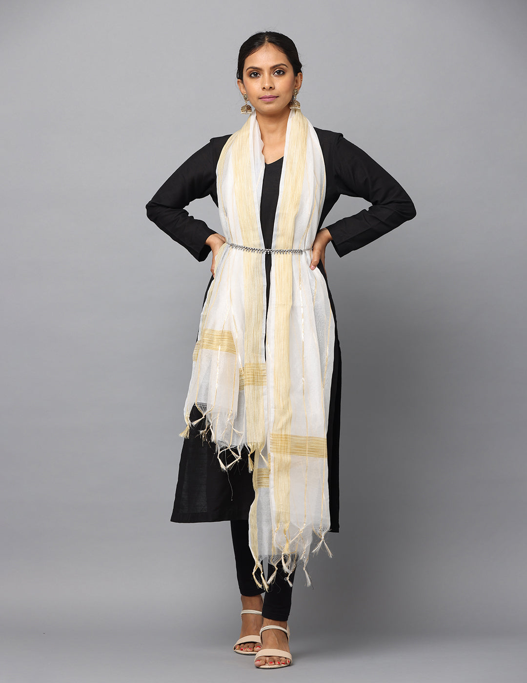 Chanderi Zari weave Dupatta
