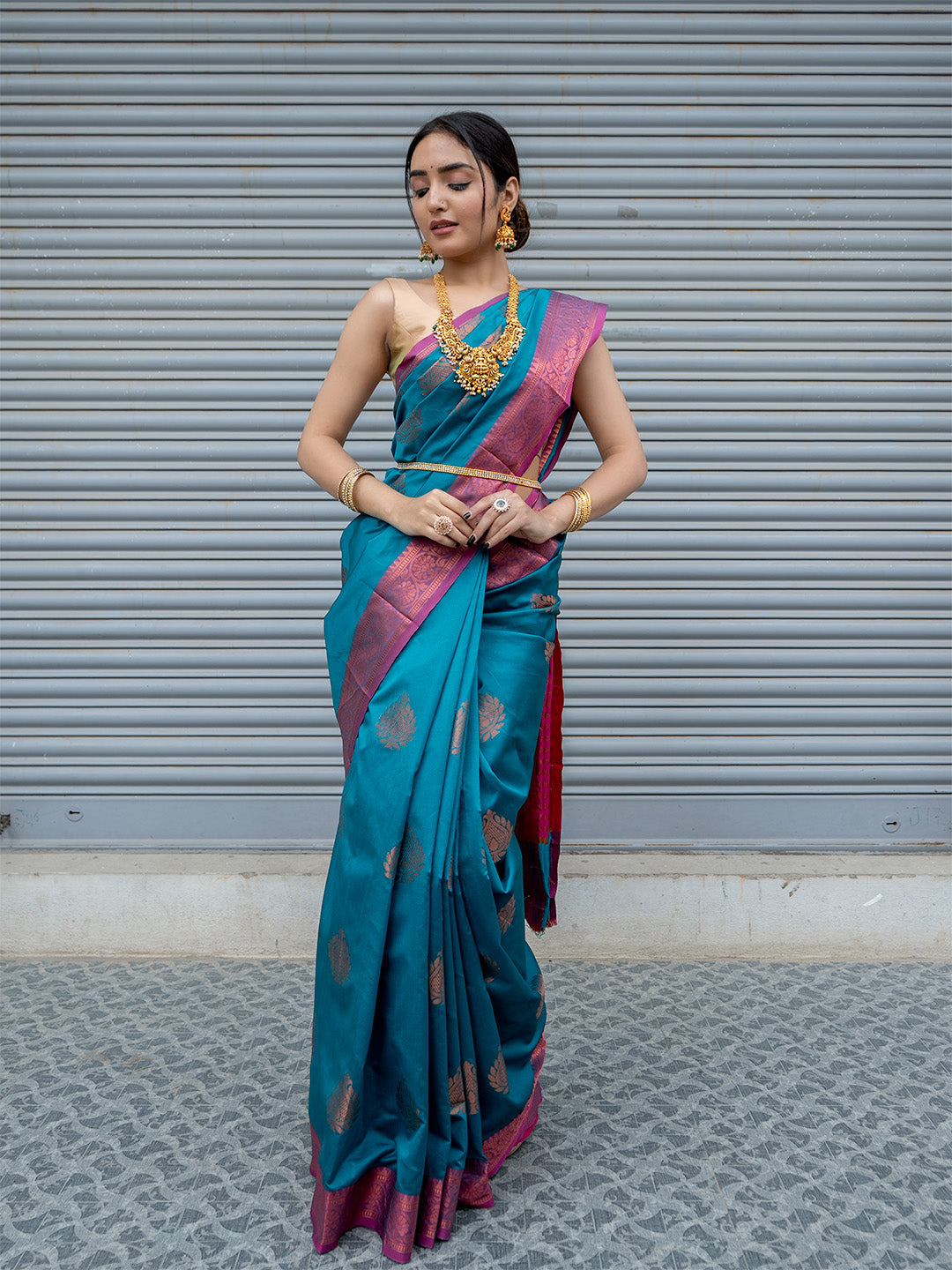 Turquoise Festive Saree