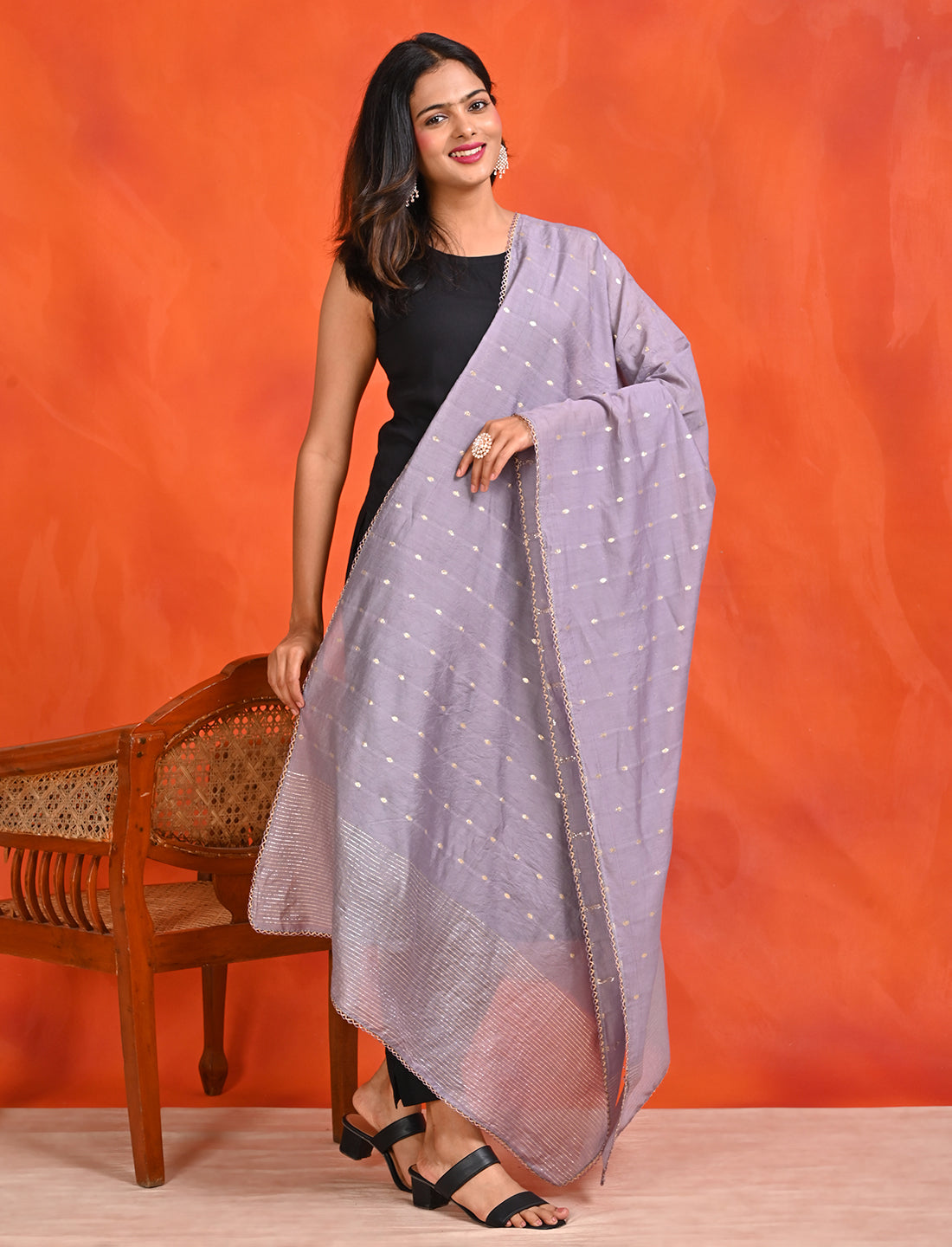 Chanderi Zari weave Dupatta