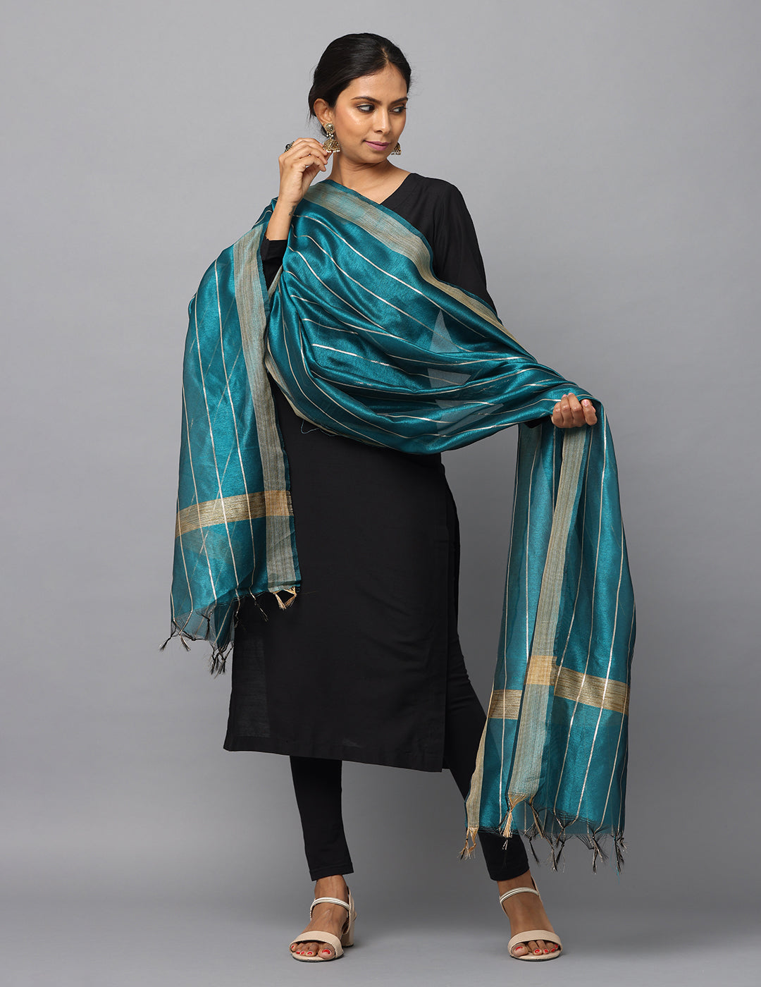 Chanderi Zari weave Dupatta