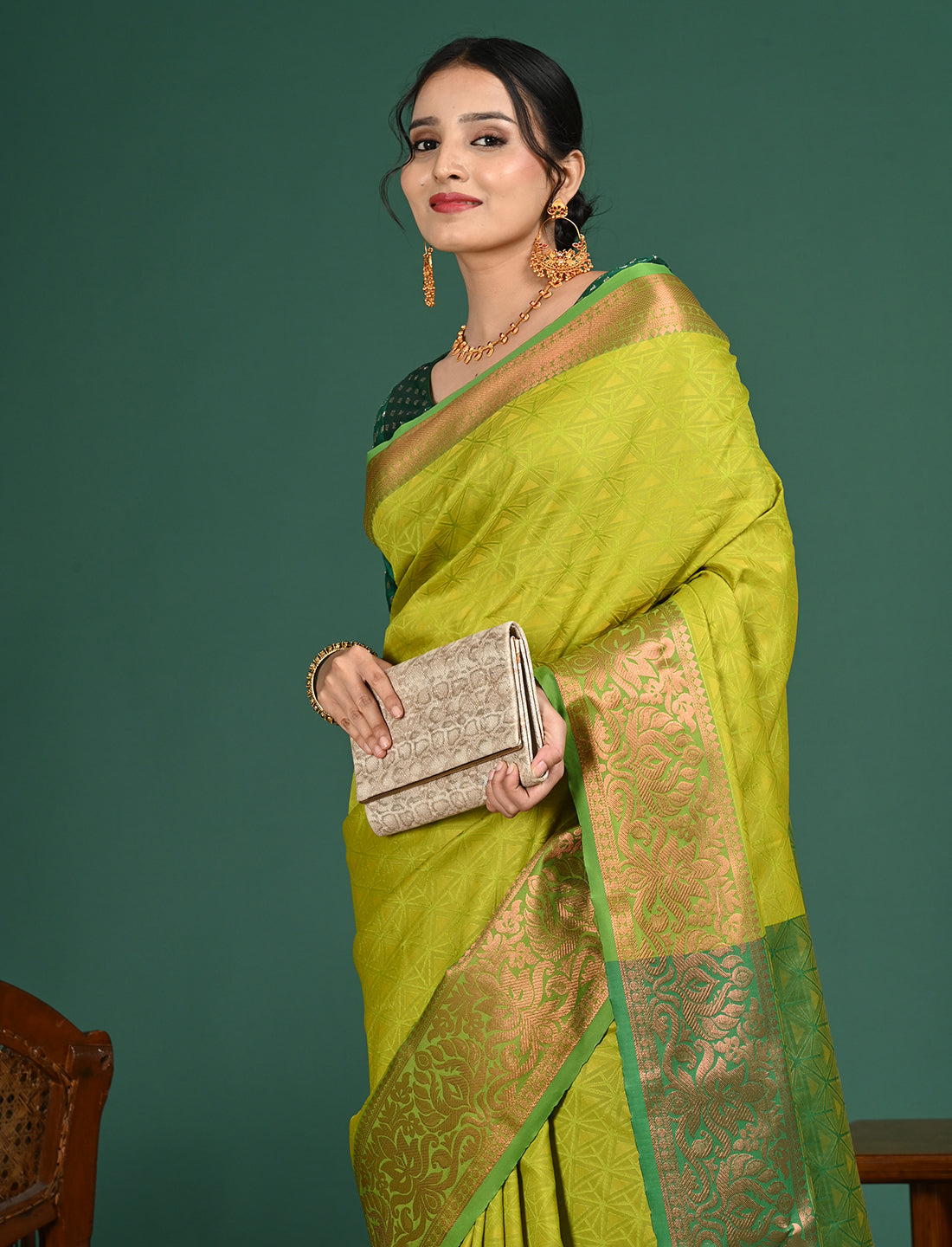 South Art Silk Geometric Saree