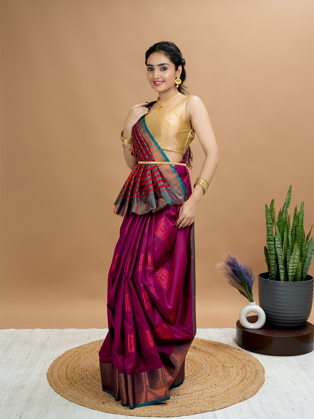 South Silk Brocade Saree