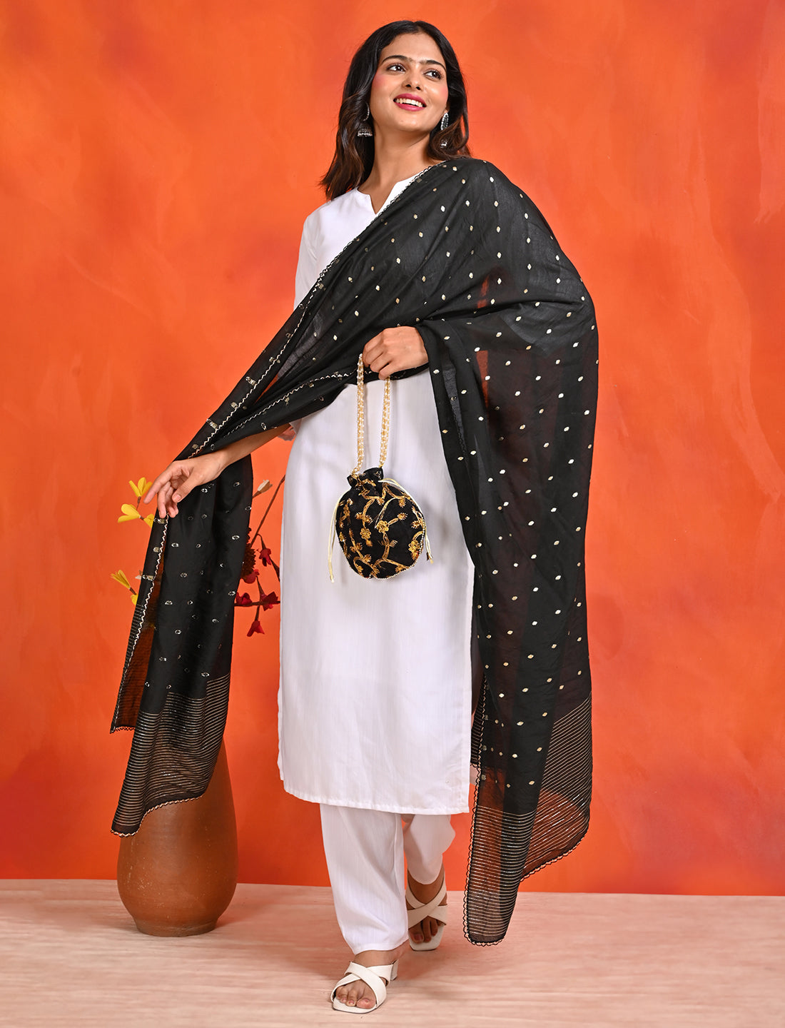 Chanderi Zari weave Dupatta