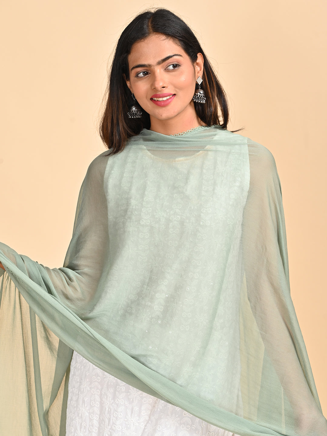 Solid Chiffon Dupatta