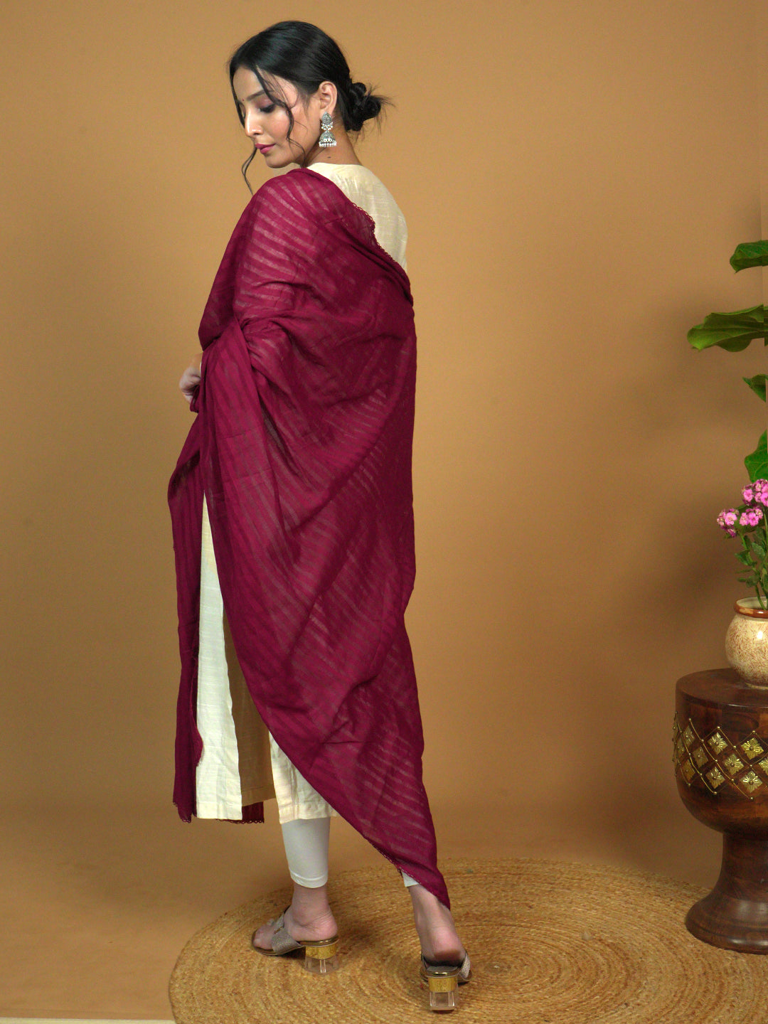 Stripe Cotton Dupatta