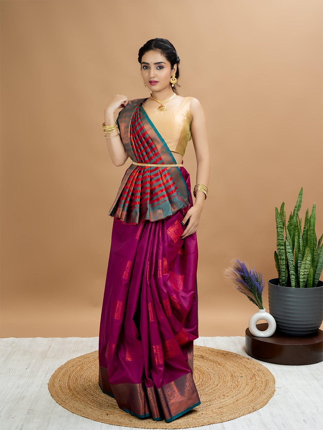 South Silk Brocade Saree
