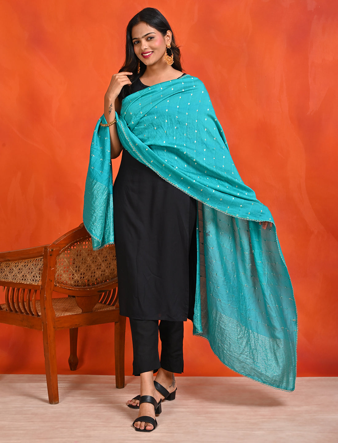 Chanderi Zari weave Dupatta