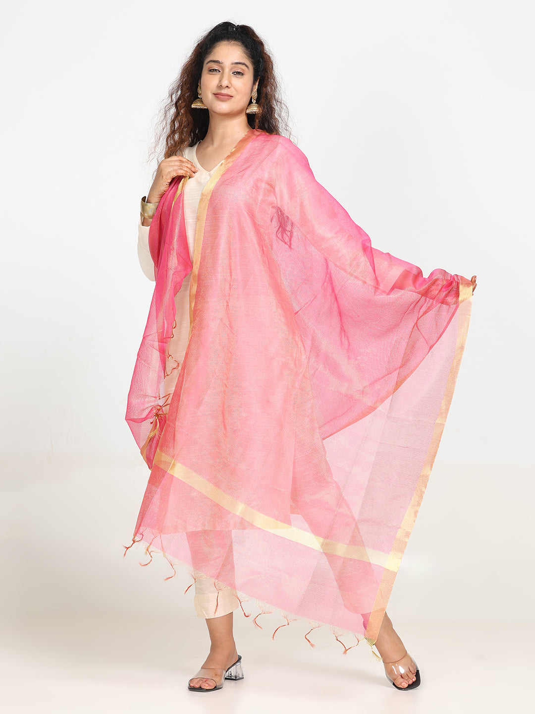 Chanderi Cotton Checkered Dupatta