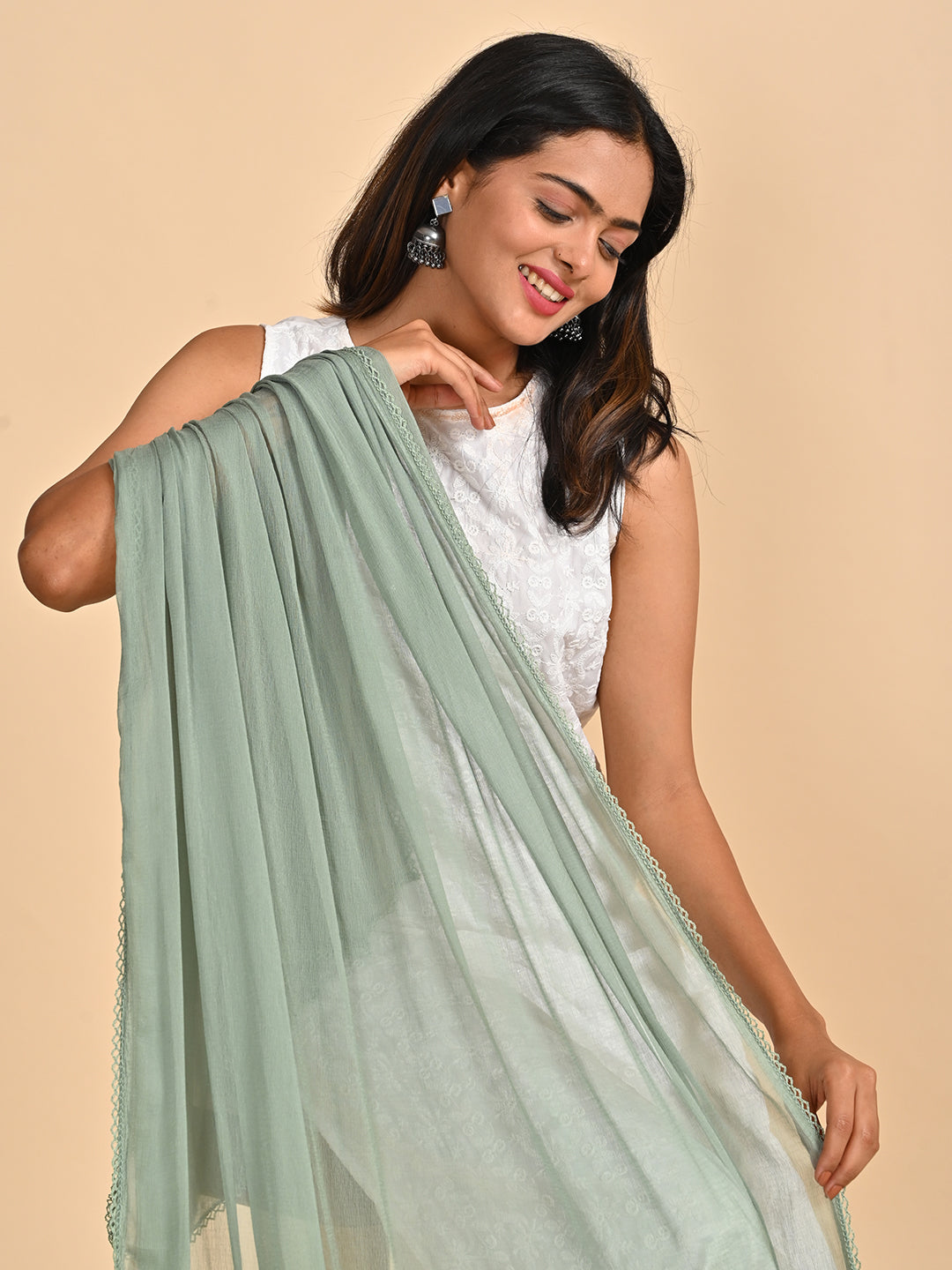 Solid Chiffon Dupatta