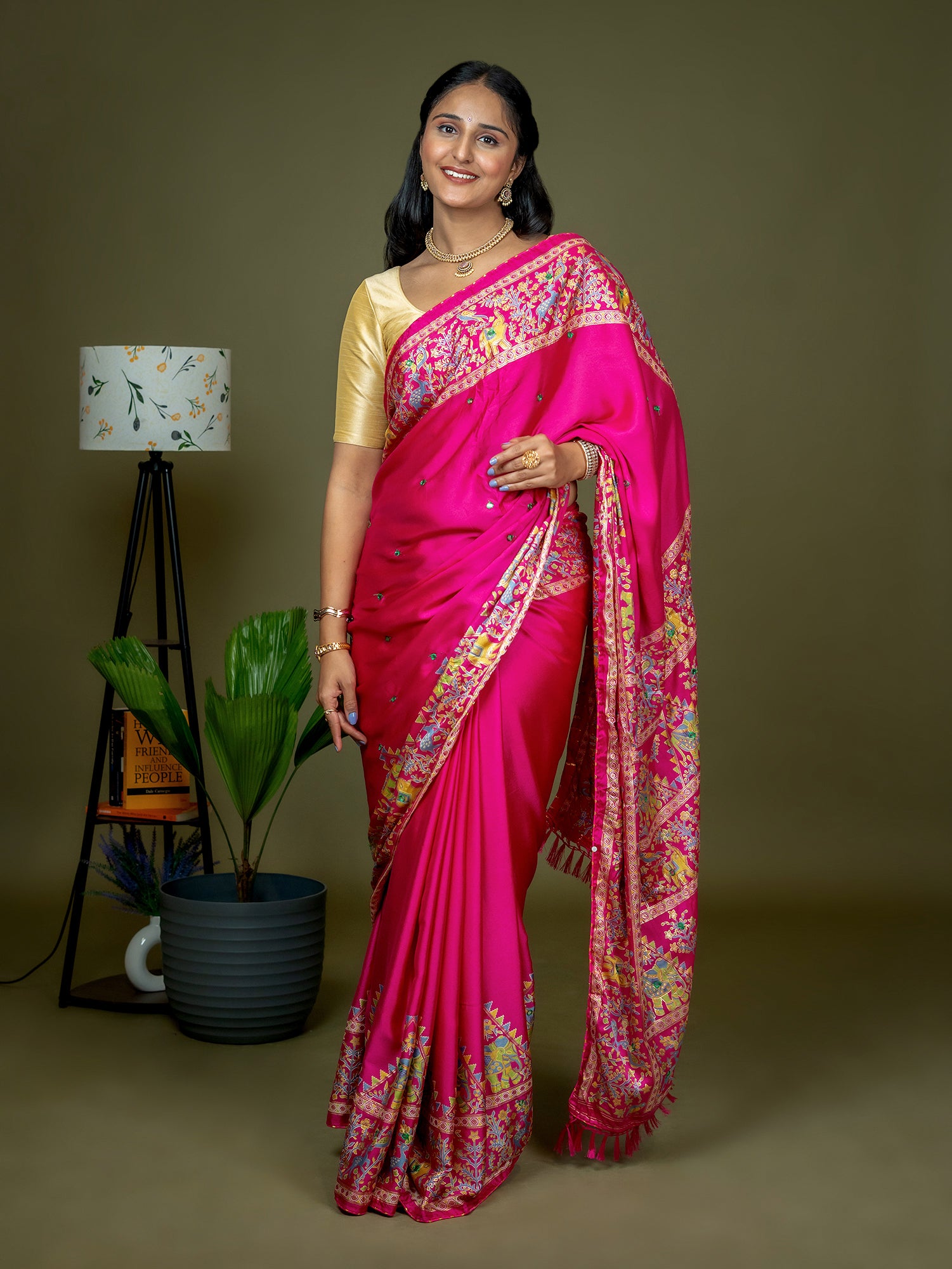 Kutch Print Crepe Saree
