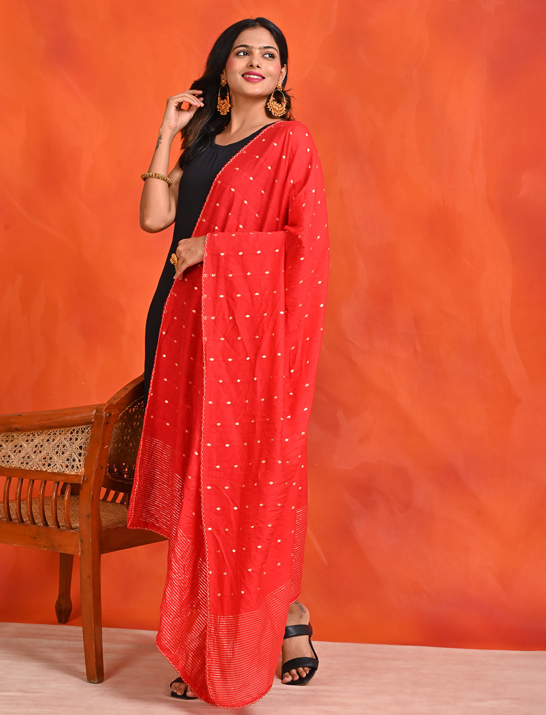 Chanderi Zari weave Dupatta