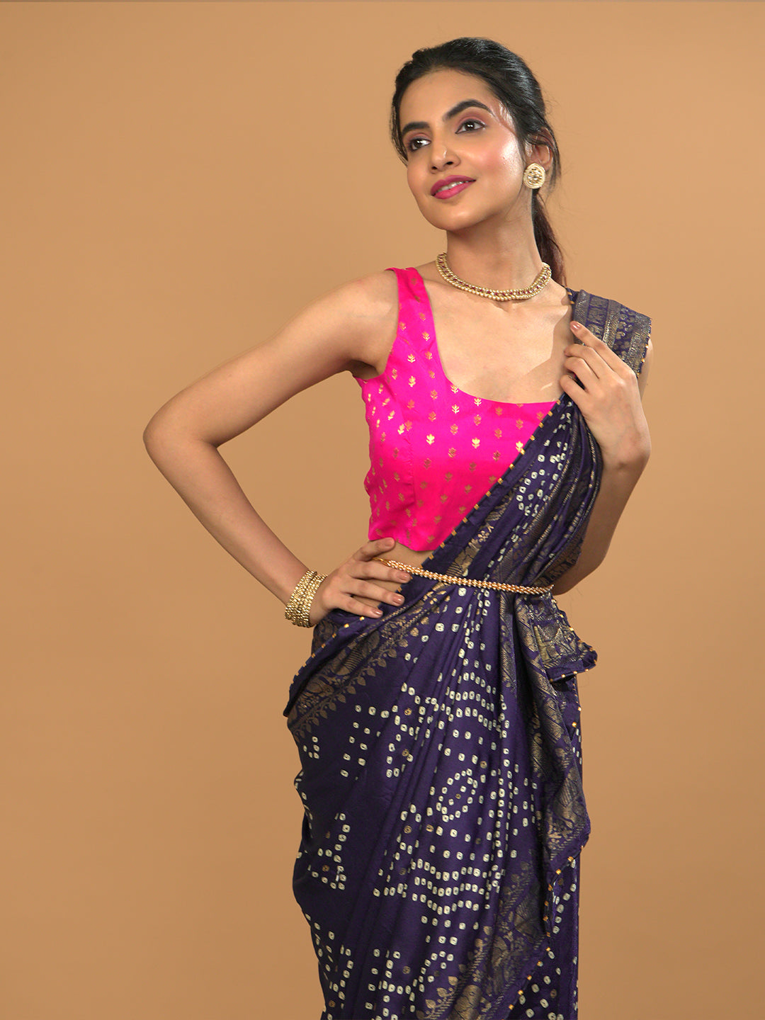 Bandhini Viscose Crepe Saree