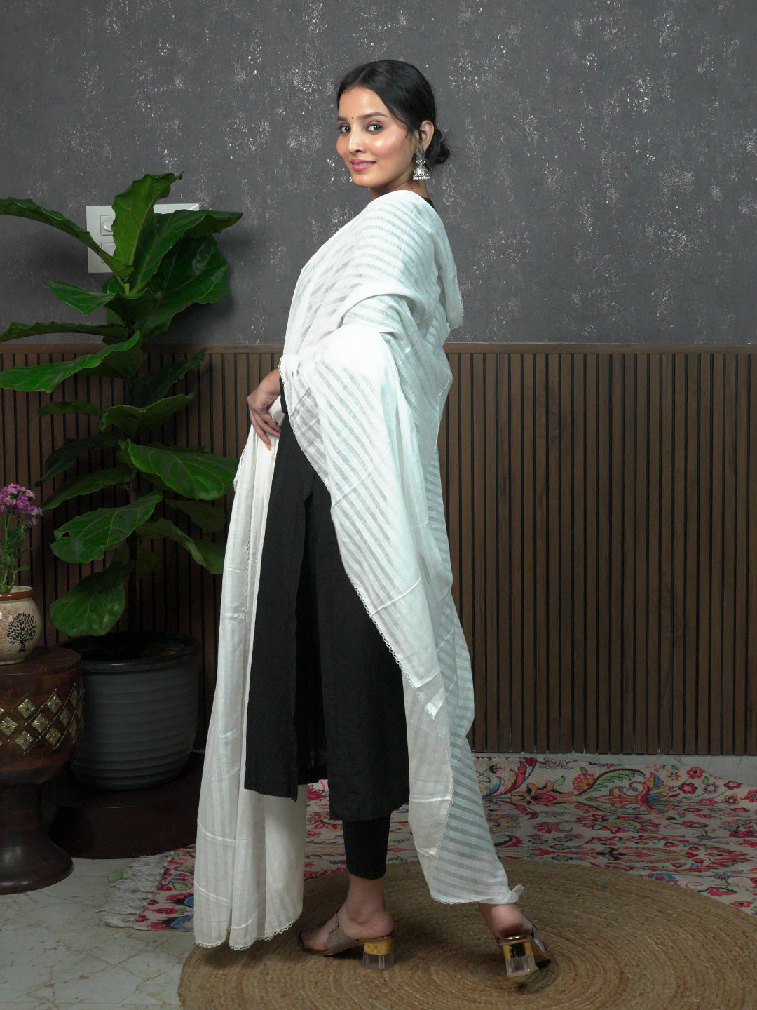 Stripe Cotton Dupatta