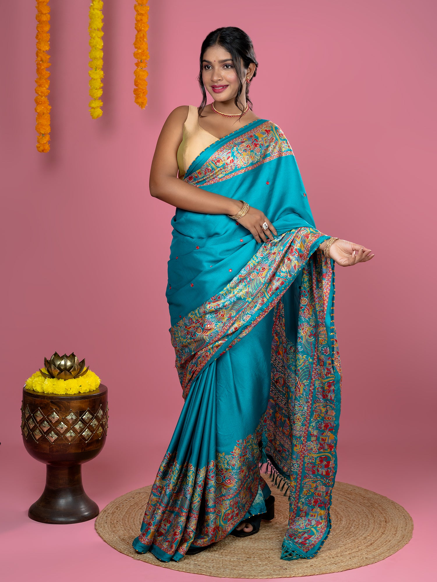 Kutch Print Crepe Saree