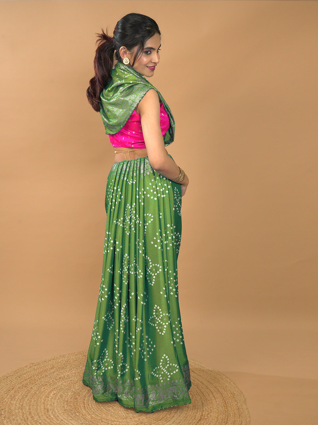 Bandhini Viscose Crepe Saree