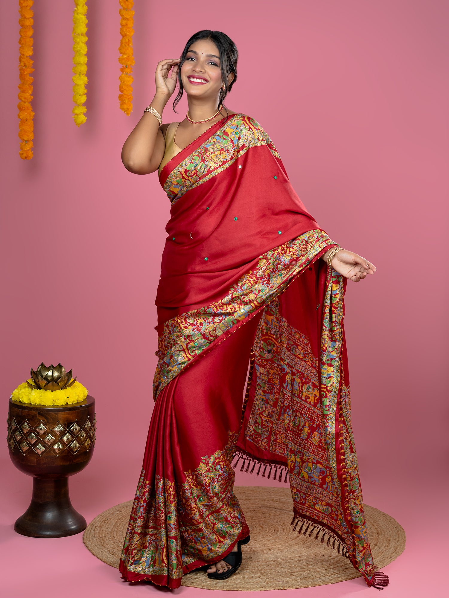 Kutch Print Crepe Saree