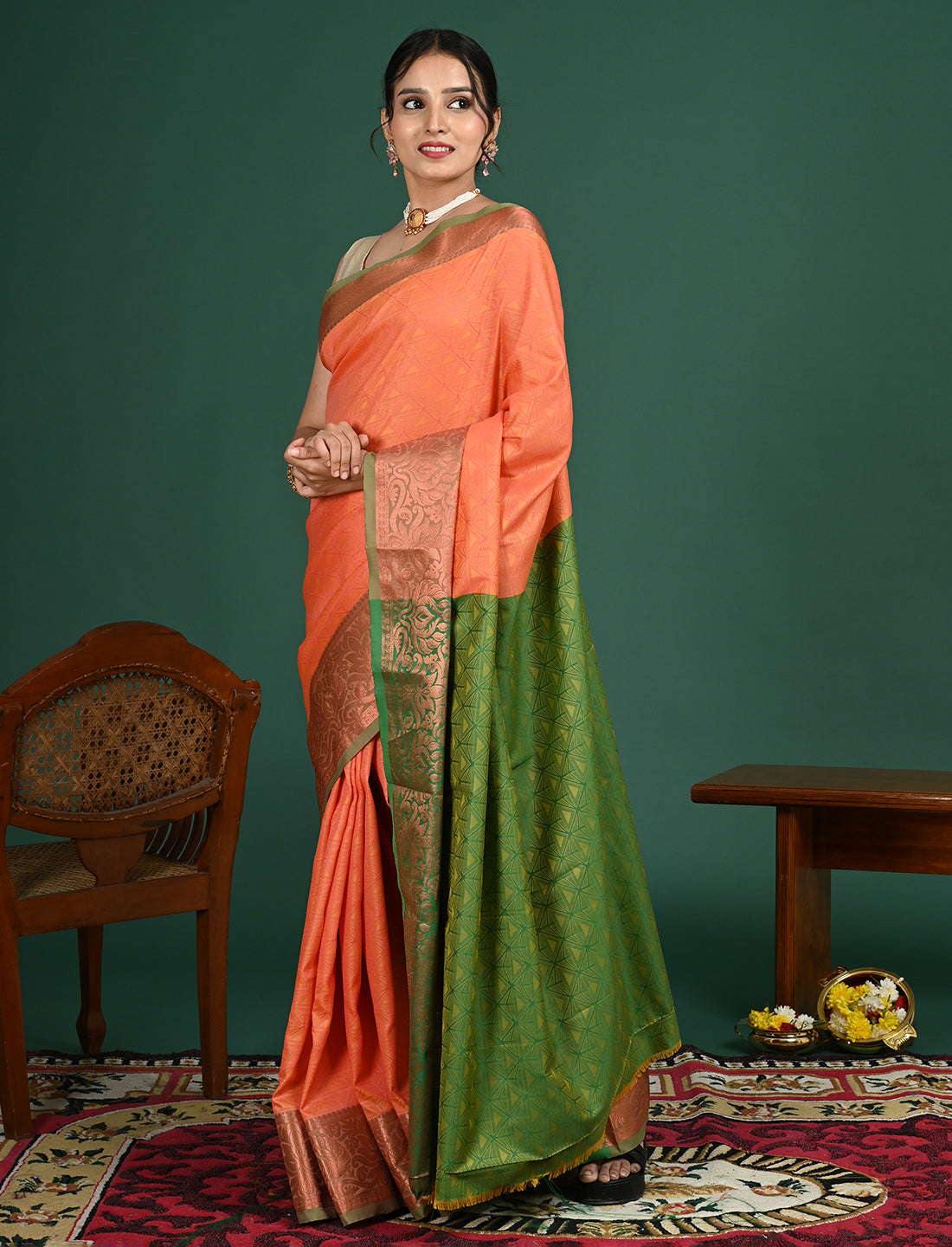 South Art Silk Geometric Saree