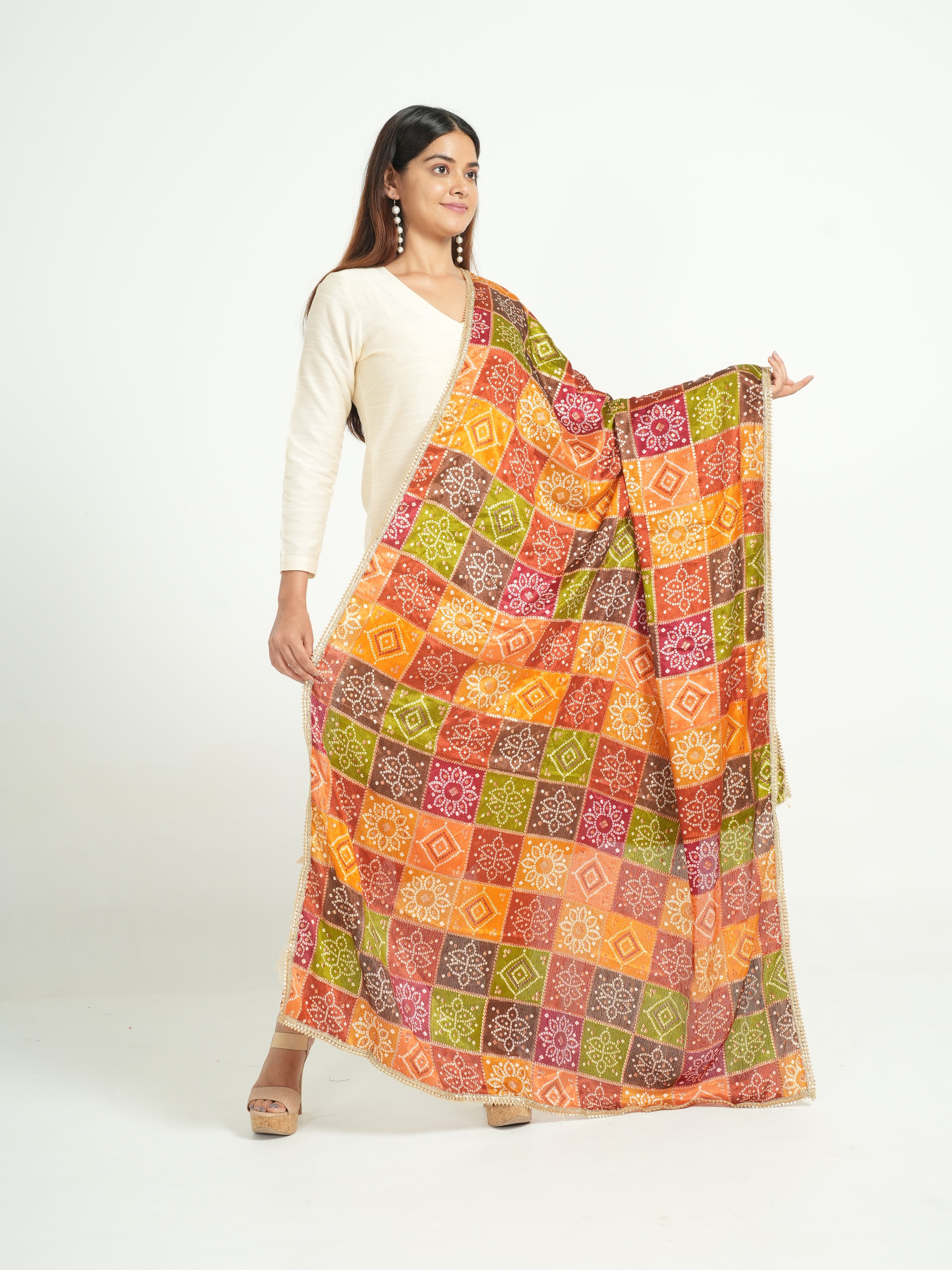 Art Silk Bandhini Dupatta