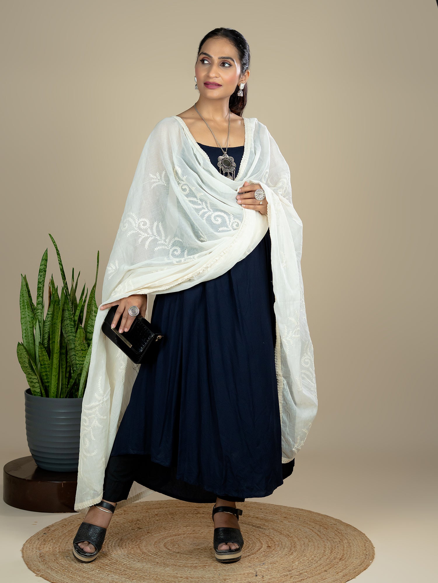 Embroidered Cotton Dupatta