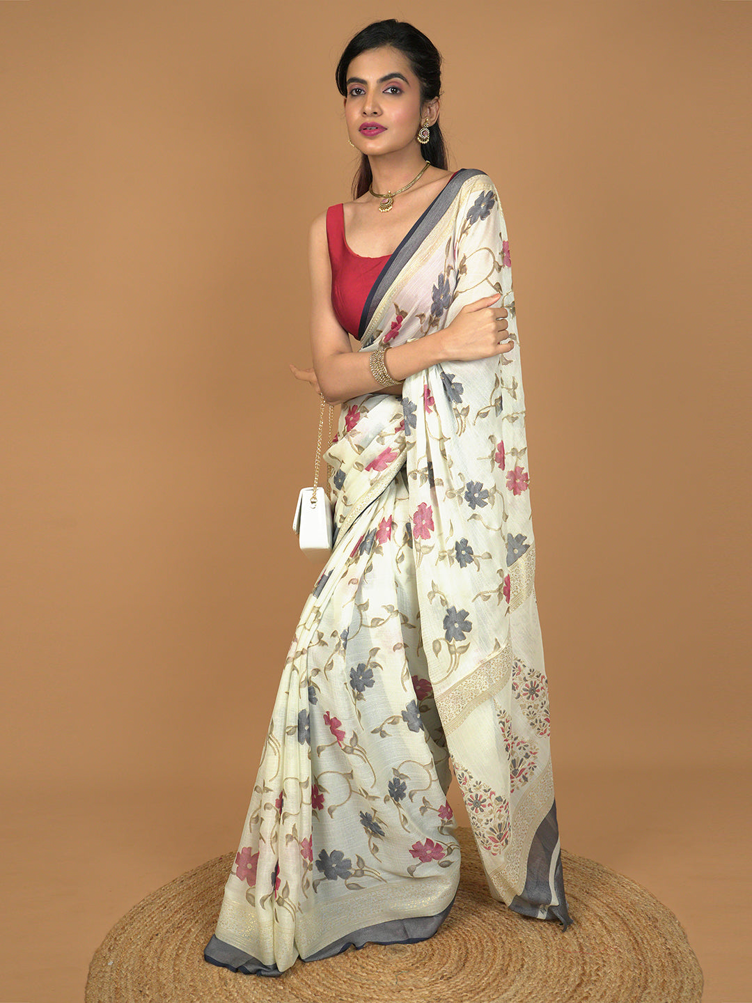 Floral Brasso Saree