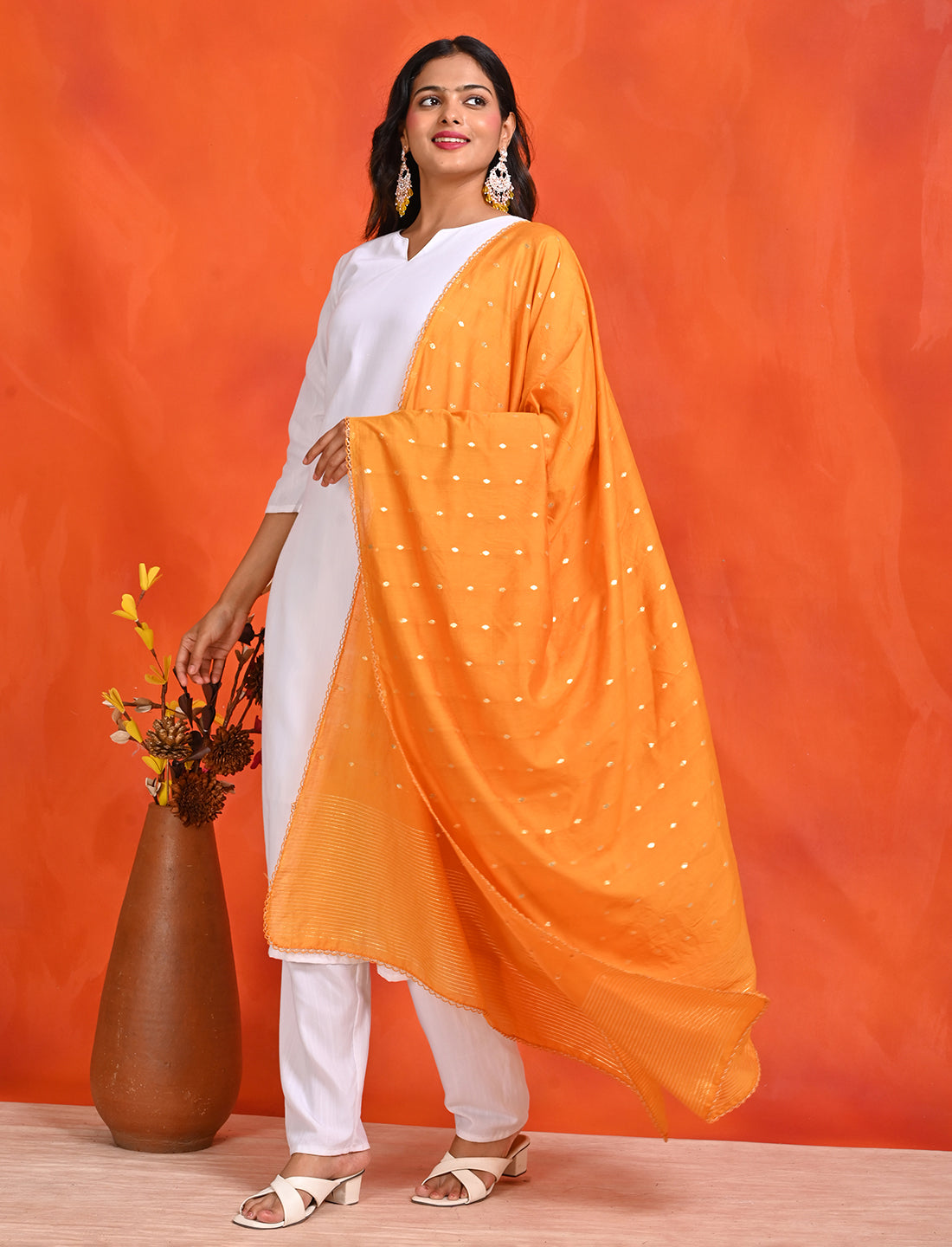 Chanderi Zari weave Dupatta