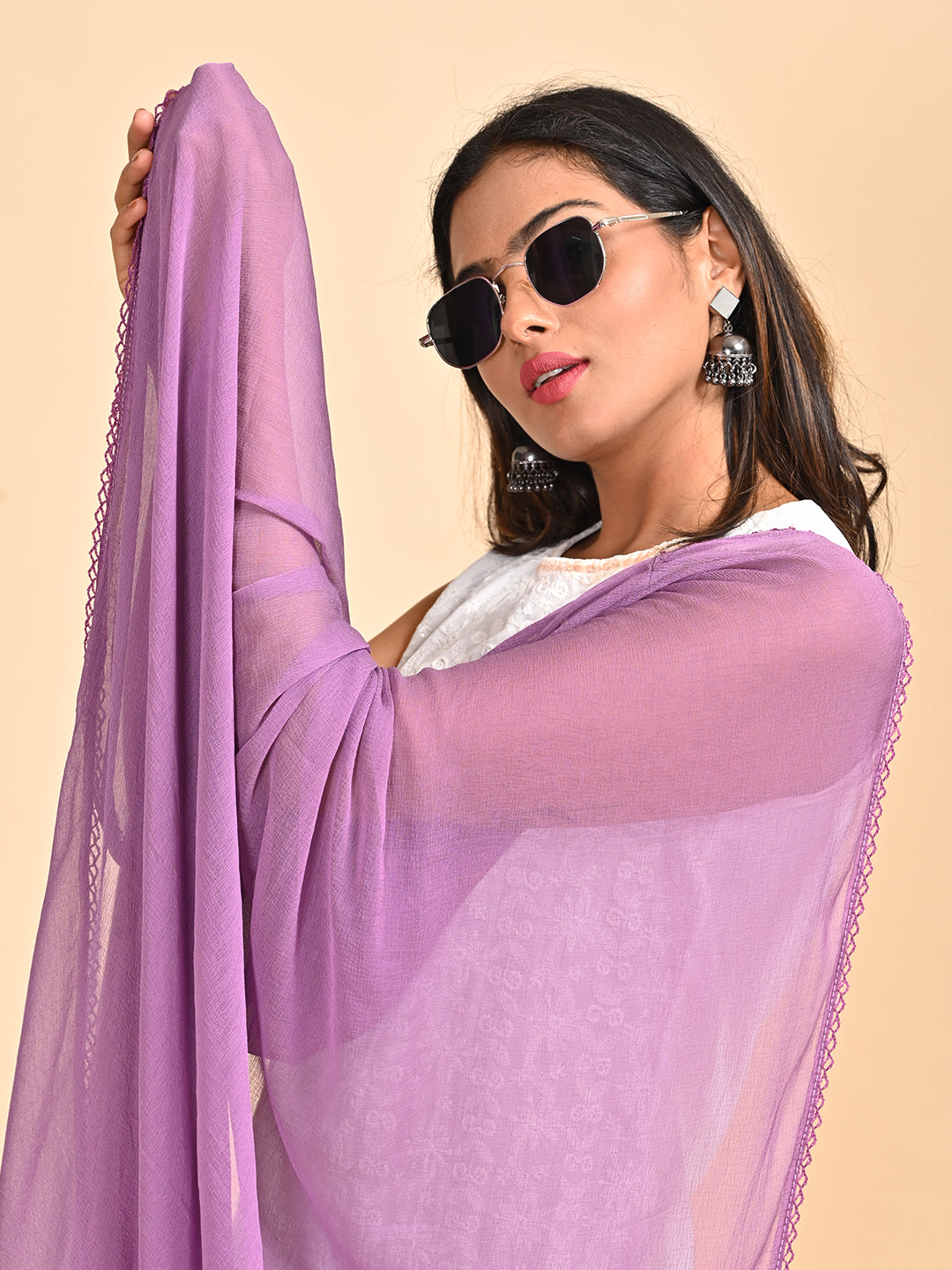 Solid Chiffon Dupatta