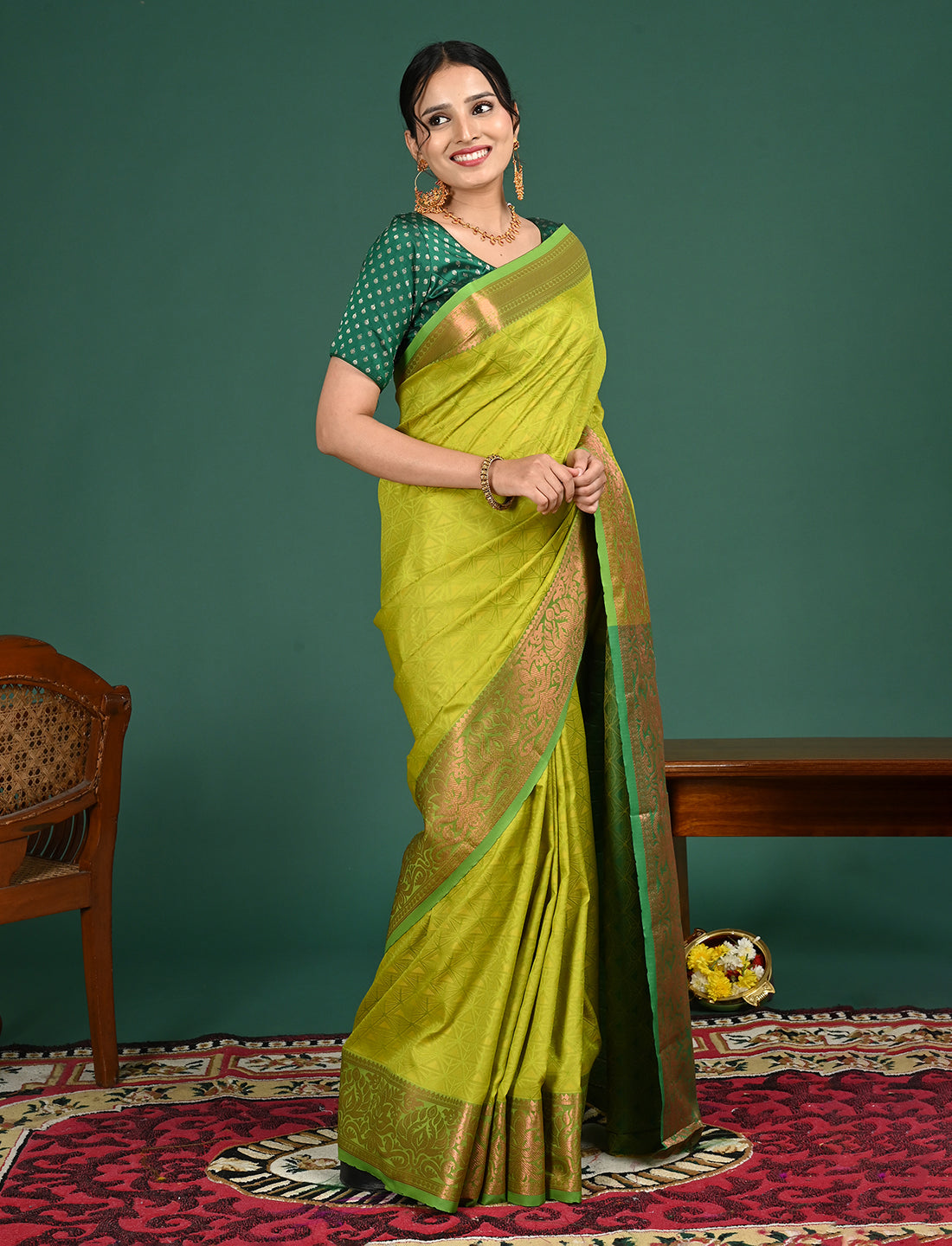 South Art Silk Geometric Saree