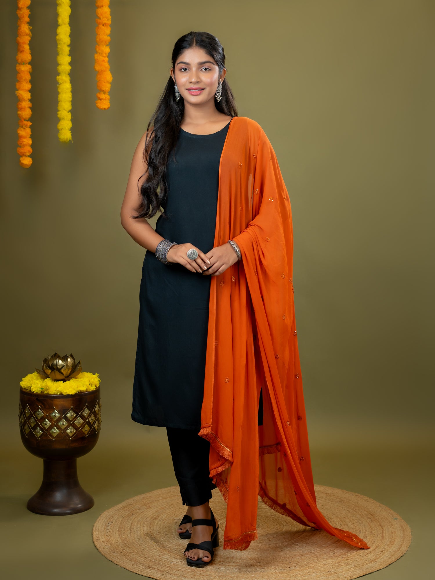 Embroidered Chiffon Dupatta