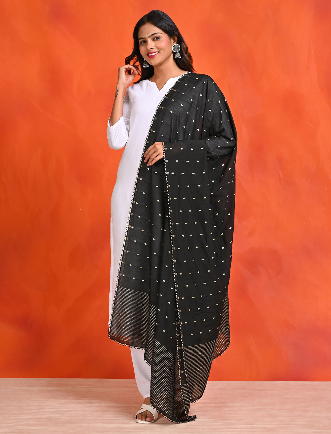 Chanderi Zari weave Dupatta