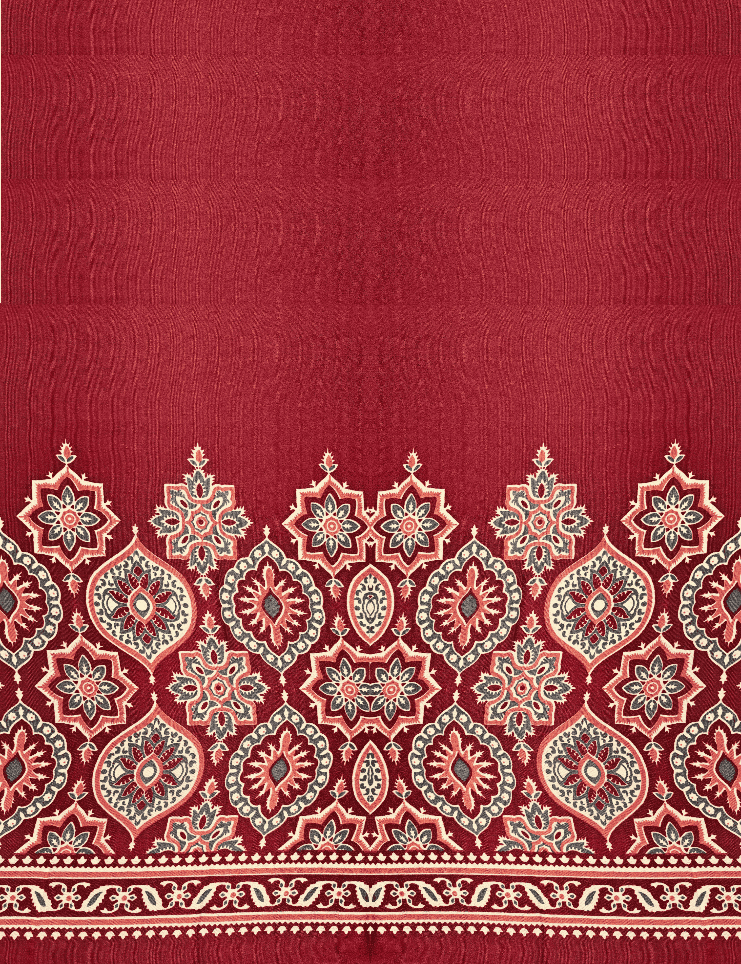 Ajrakh Crepe Silk Saree
