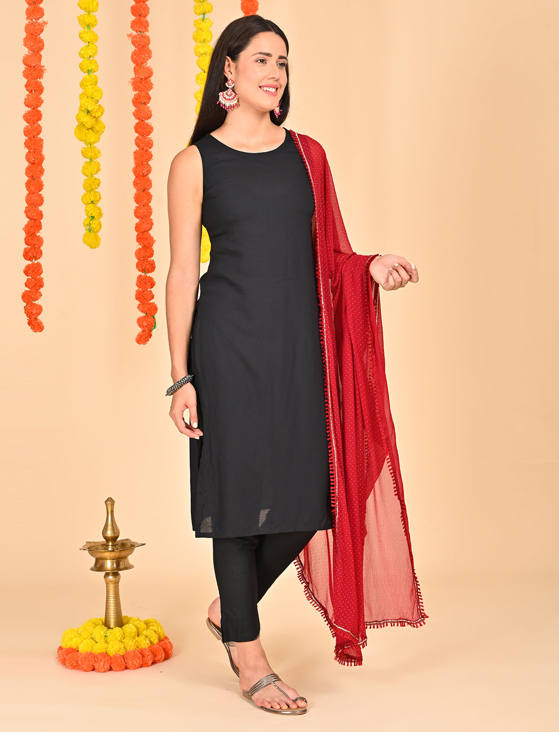 Ditsy Dots Chiffon Dupatta