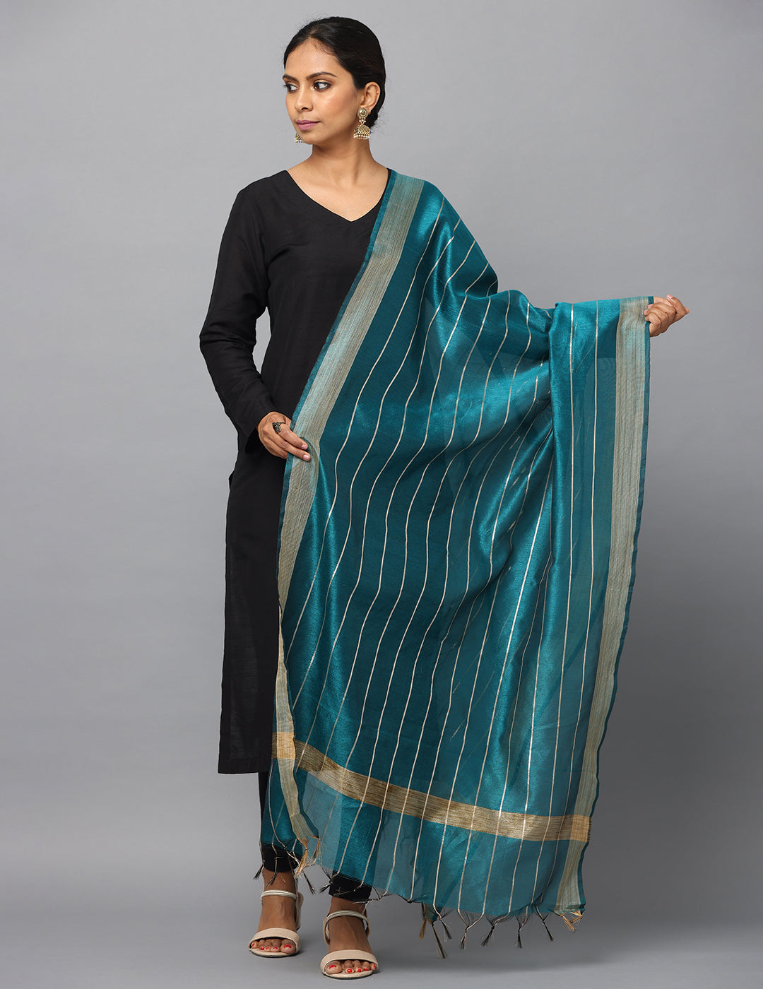 Chanderi Zari weave Dupatta