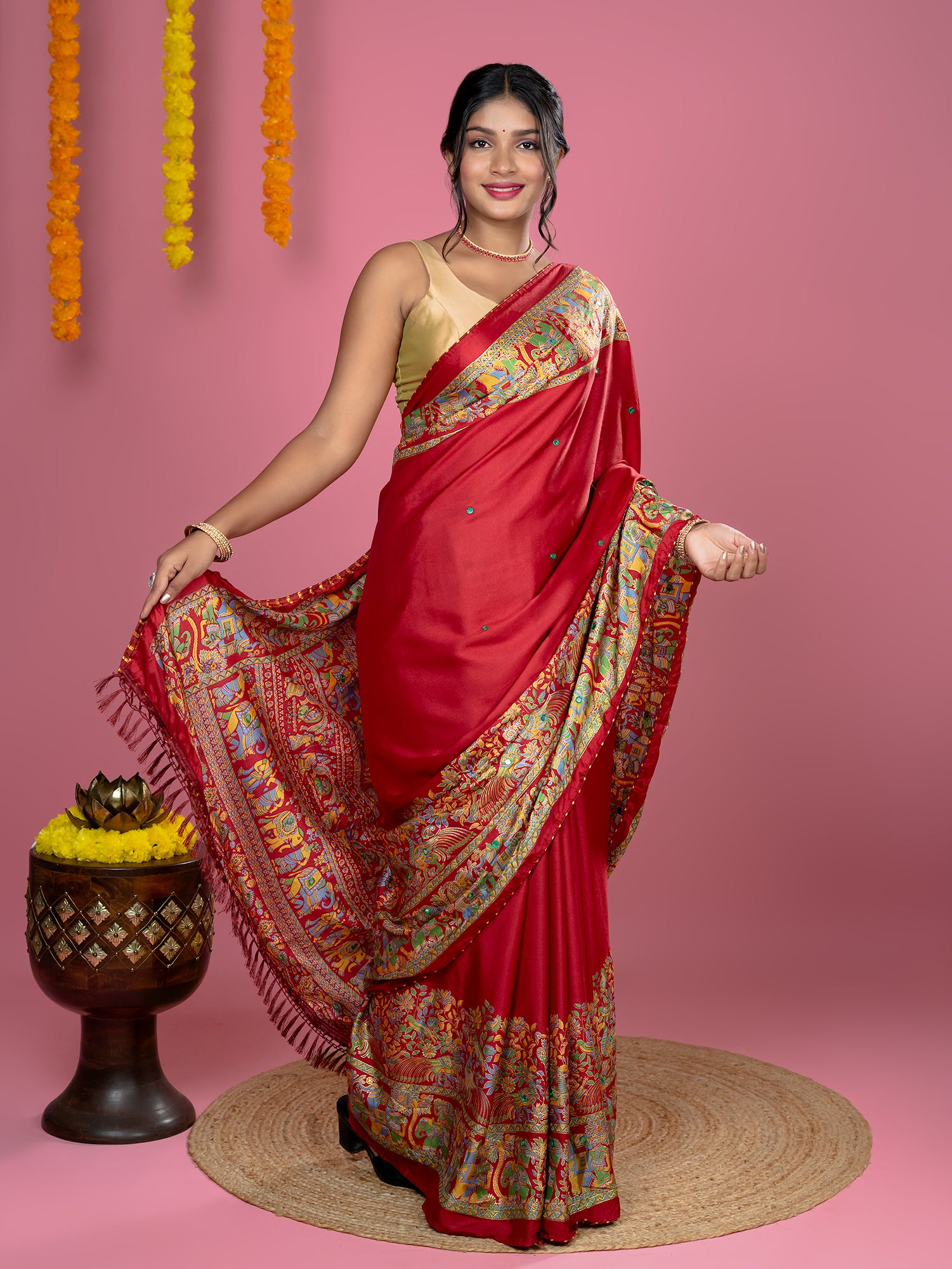 Kutch Print Crepe Saree