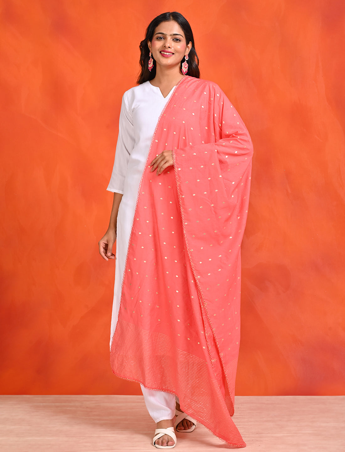 Chanderi Zari weave Dupatta