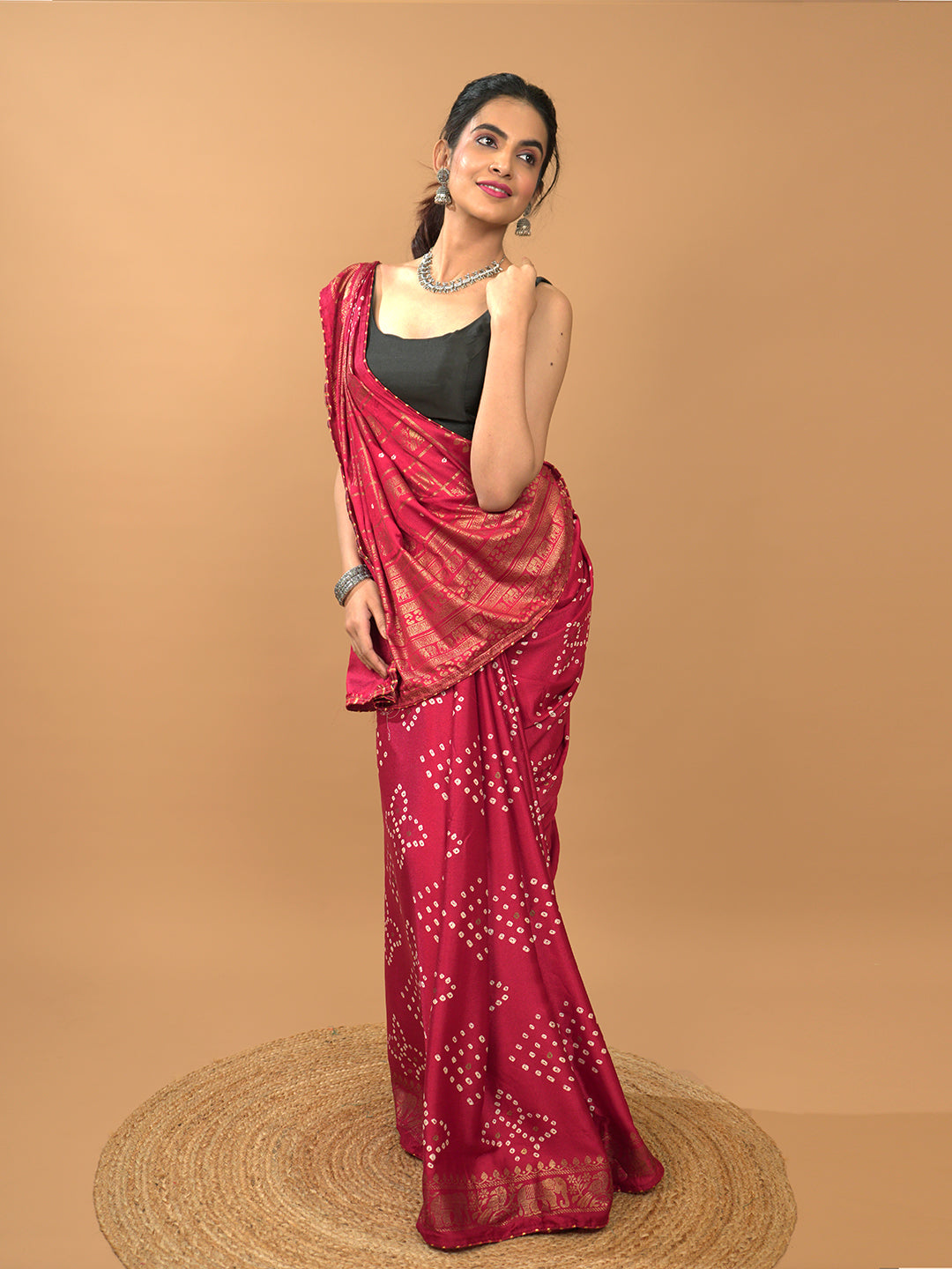 Bandhini Viscose Crepe Saree