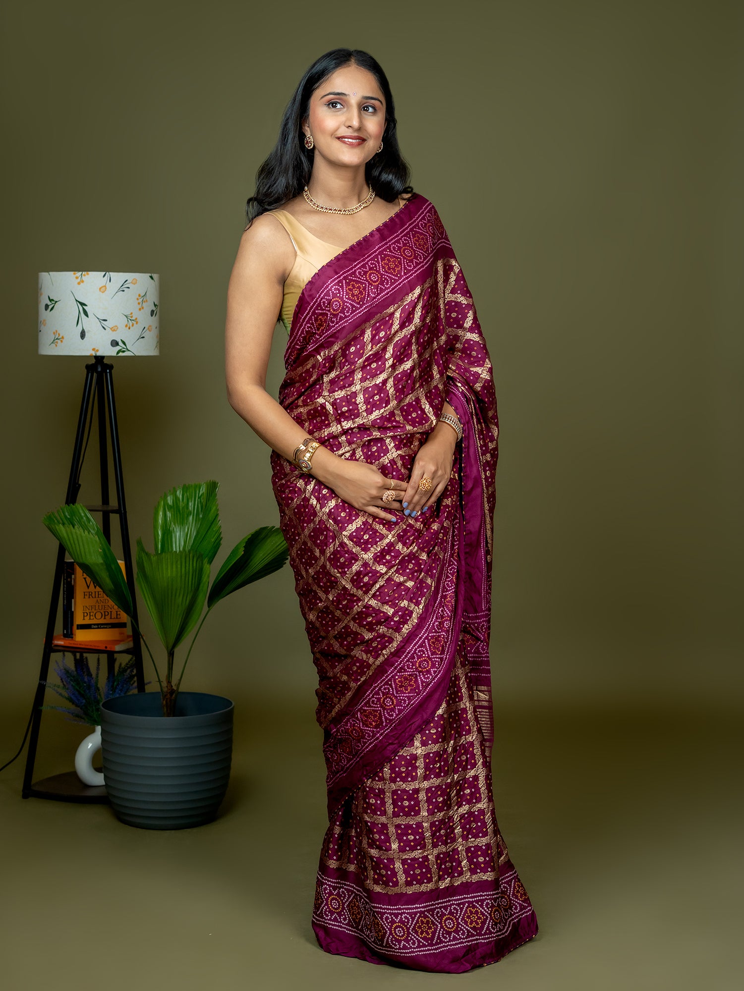 Bandhini Crepe Saree
