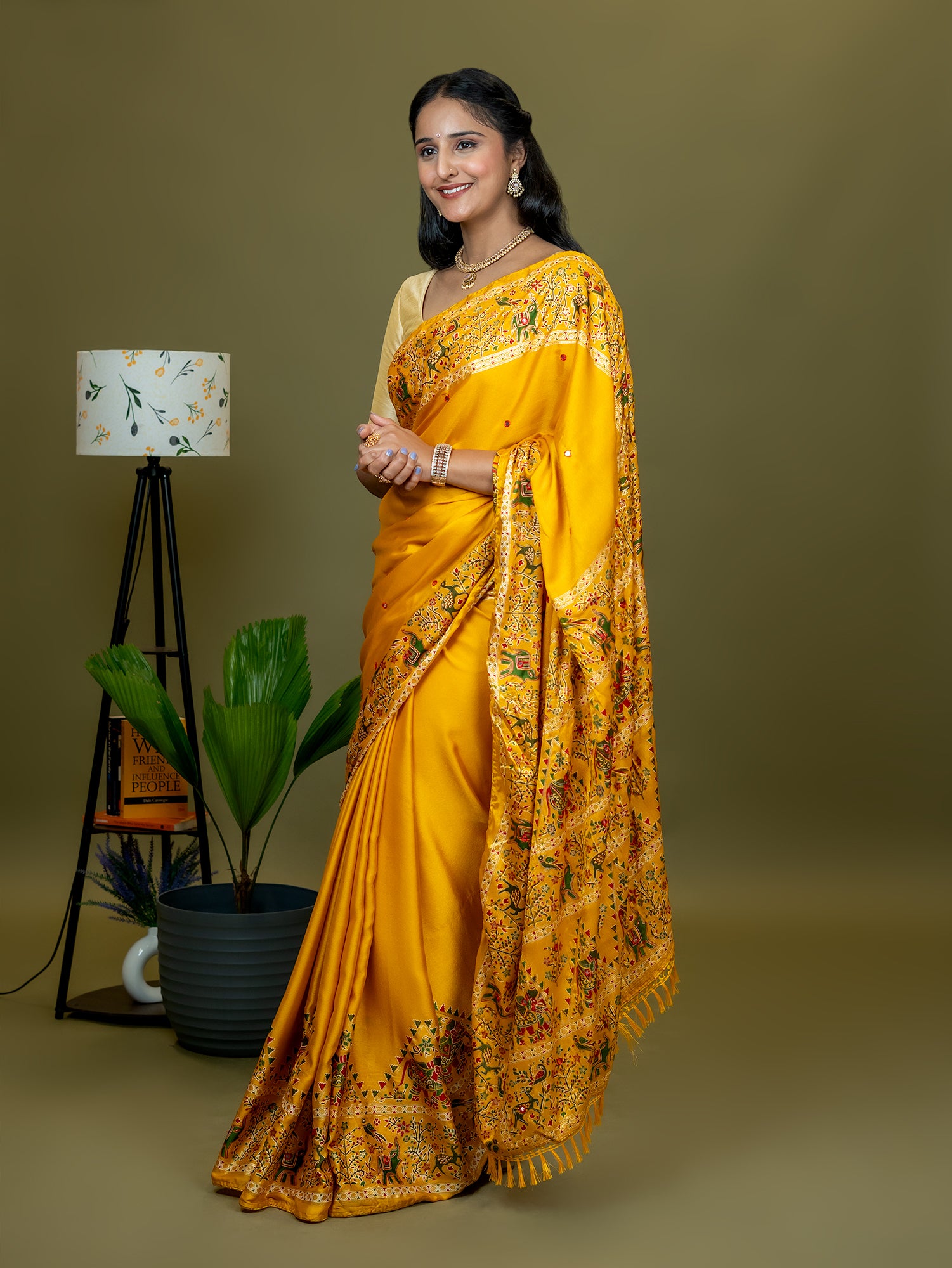 Kutch Print Crepe Saree