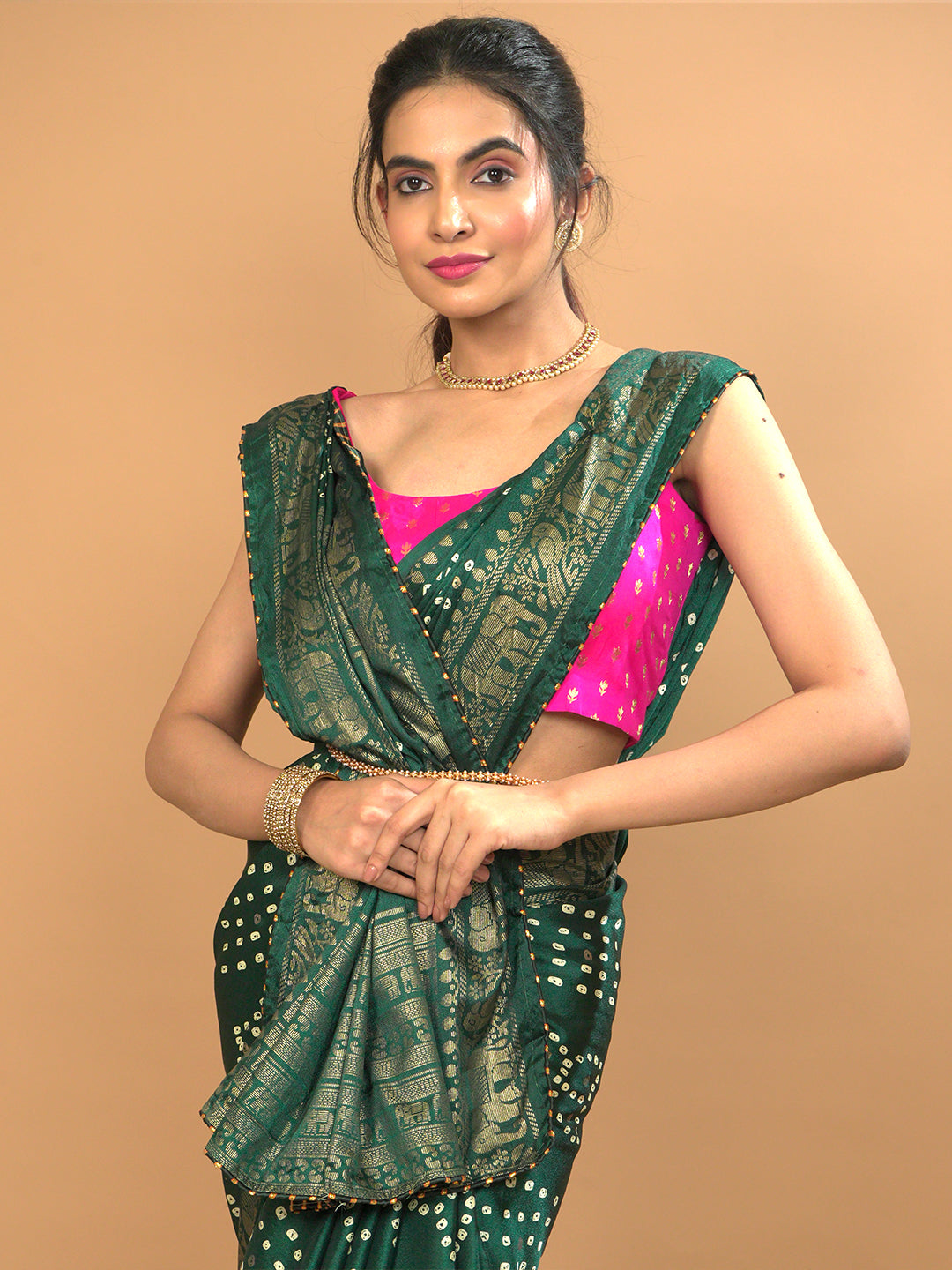 Bandhini Viscose Crepe Saree