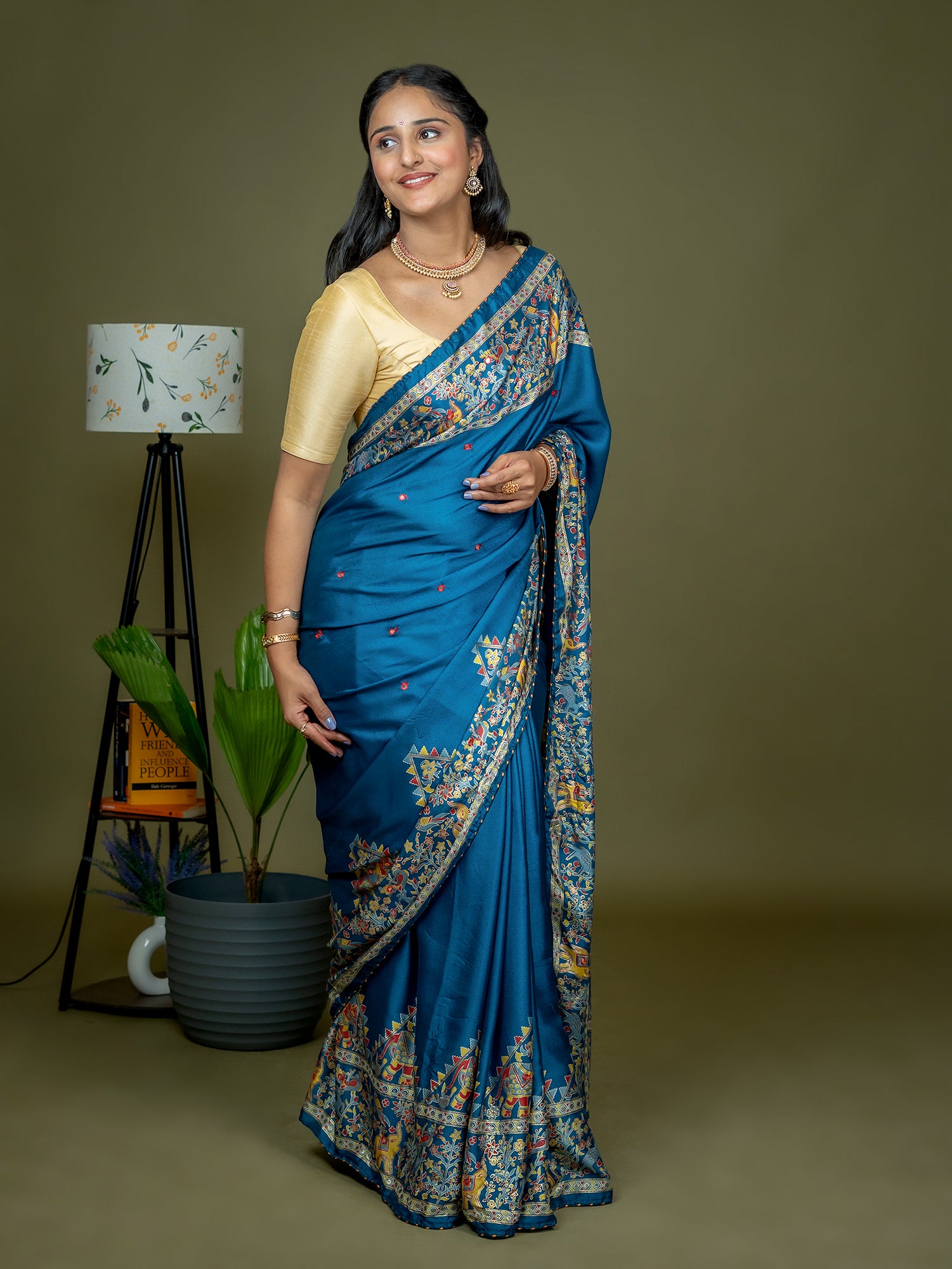 Kutch Print Crepe Saree