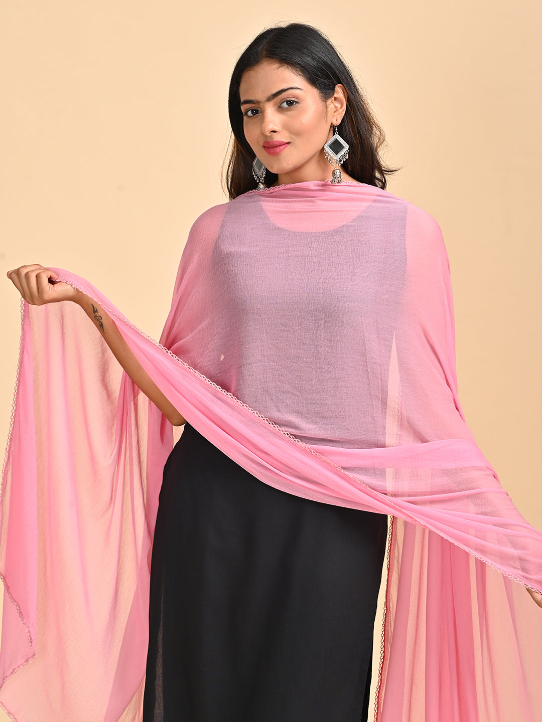 Solid Chiffon Dupatta