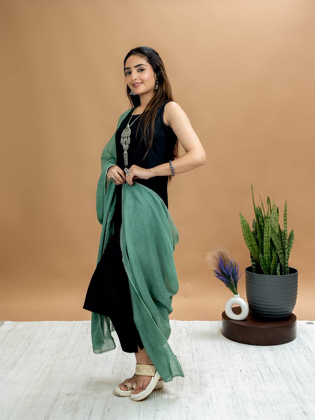 Solid Cotton Dupatta