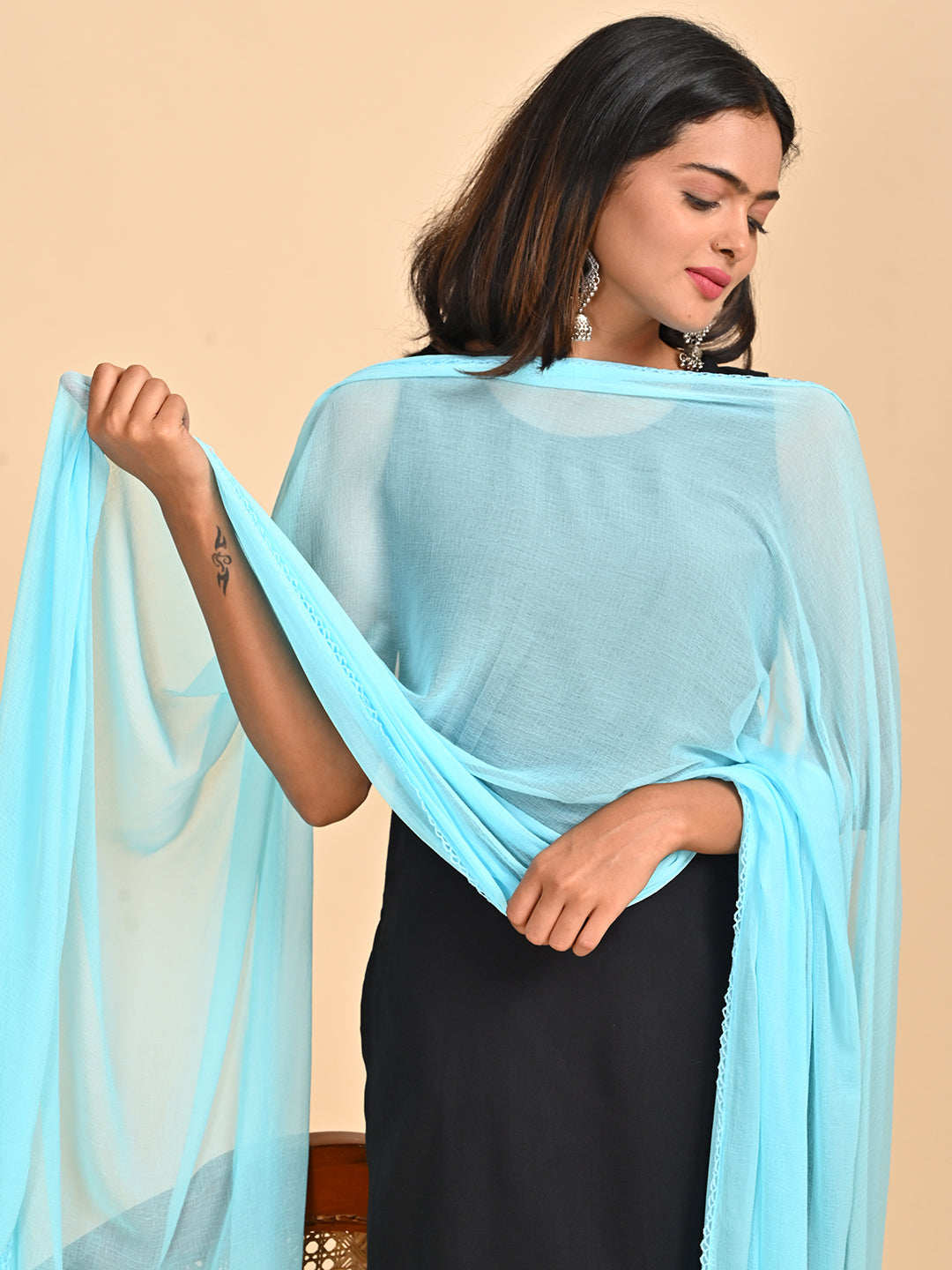 Solid Chiffon Dupatta