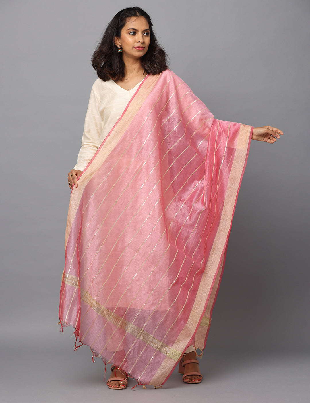 Chanderi Zari weave Dupatta