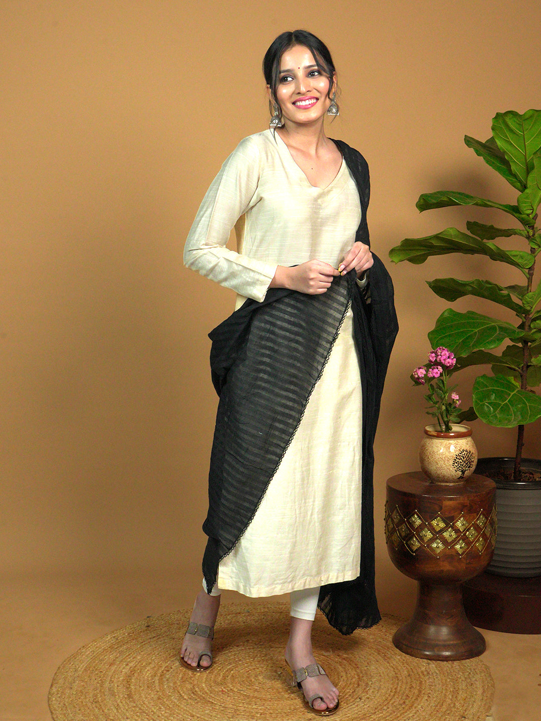 Stripe Cotton Dupatta